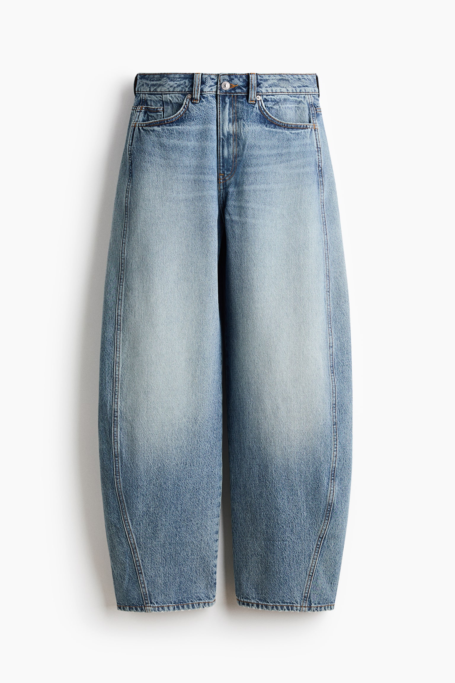 Baggy High Jeans - Light denim blue/Dark denim blue/Denim gray/Light beige/Taupe/Rust red - 1