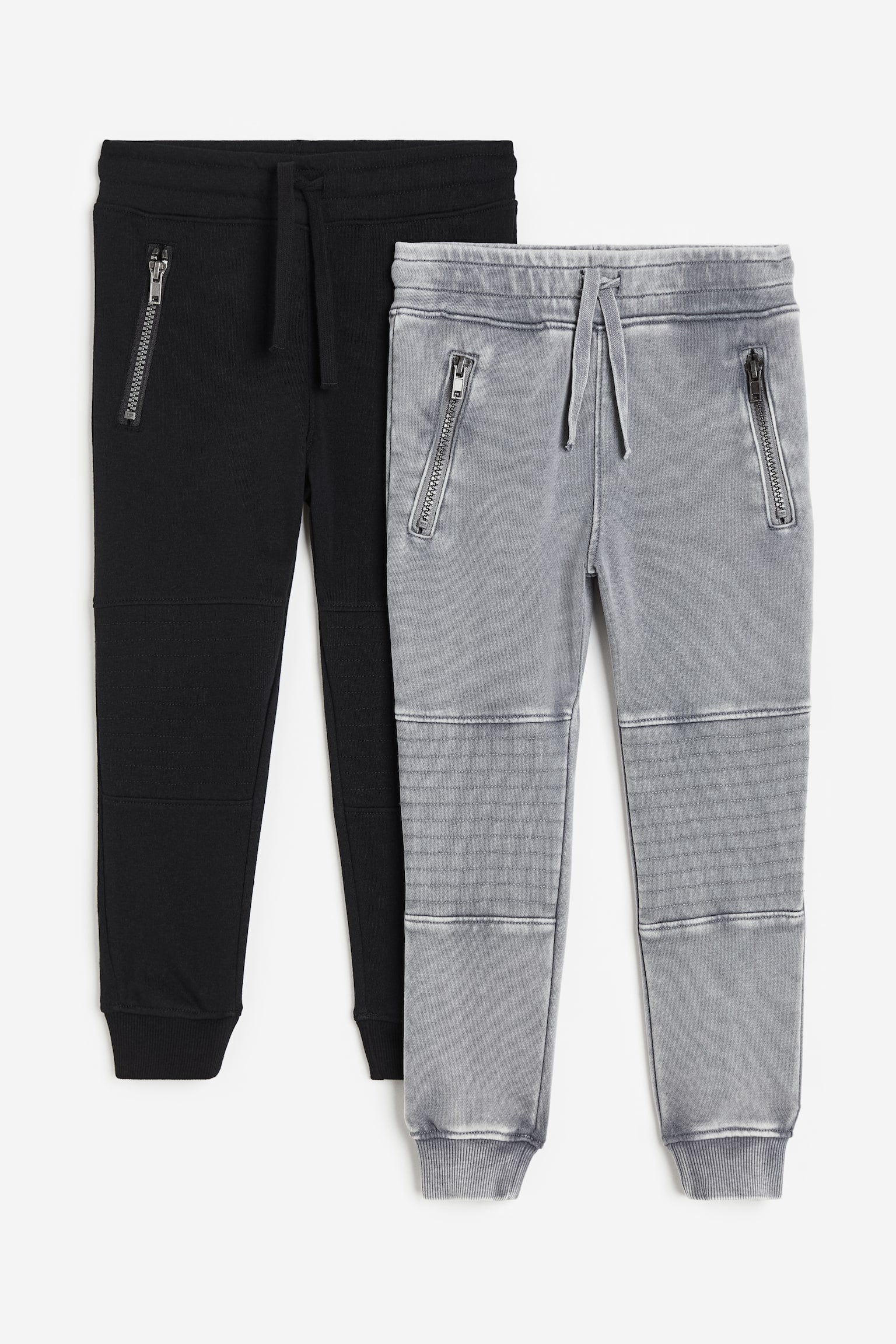 2-pack Biker Joggers - Black/Grey - 1