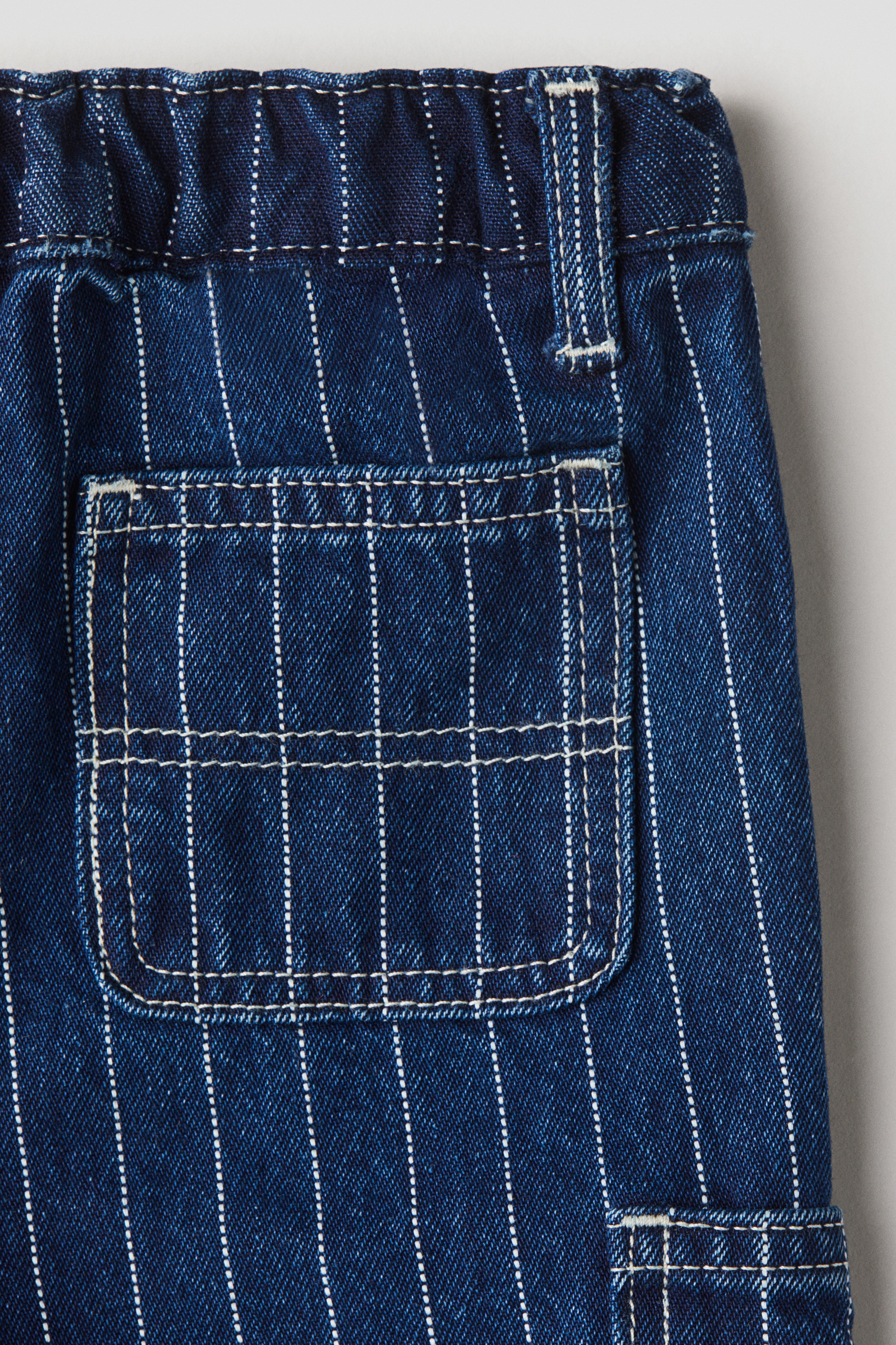 Jean Délavé Gris Doux H&M Pour Bébé Garçon 6-9 Mois - Occasion En Très Bon état, Taille Réglable