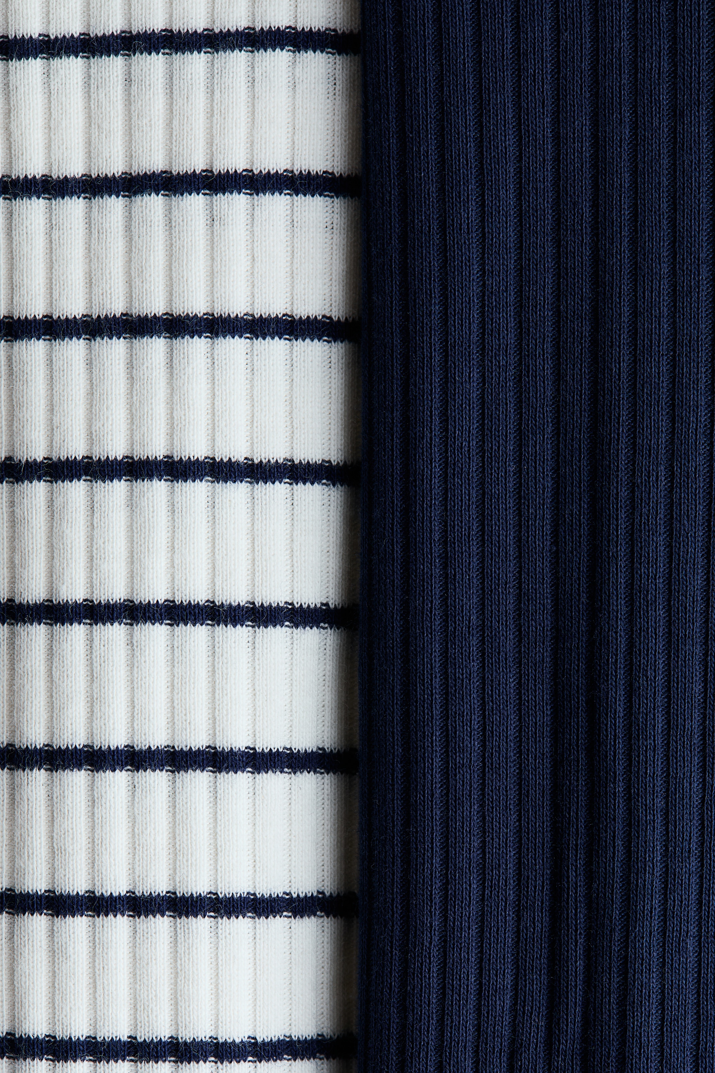 White/navy blue striped 2-Pack Cotton Pajama Jumpsuits for kids