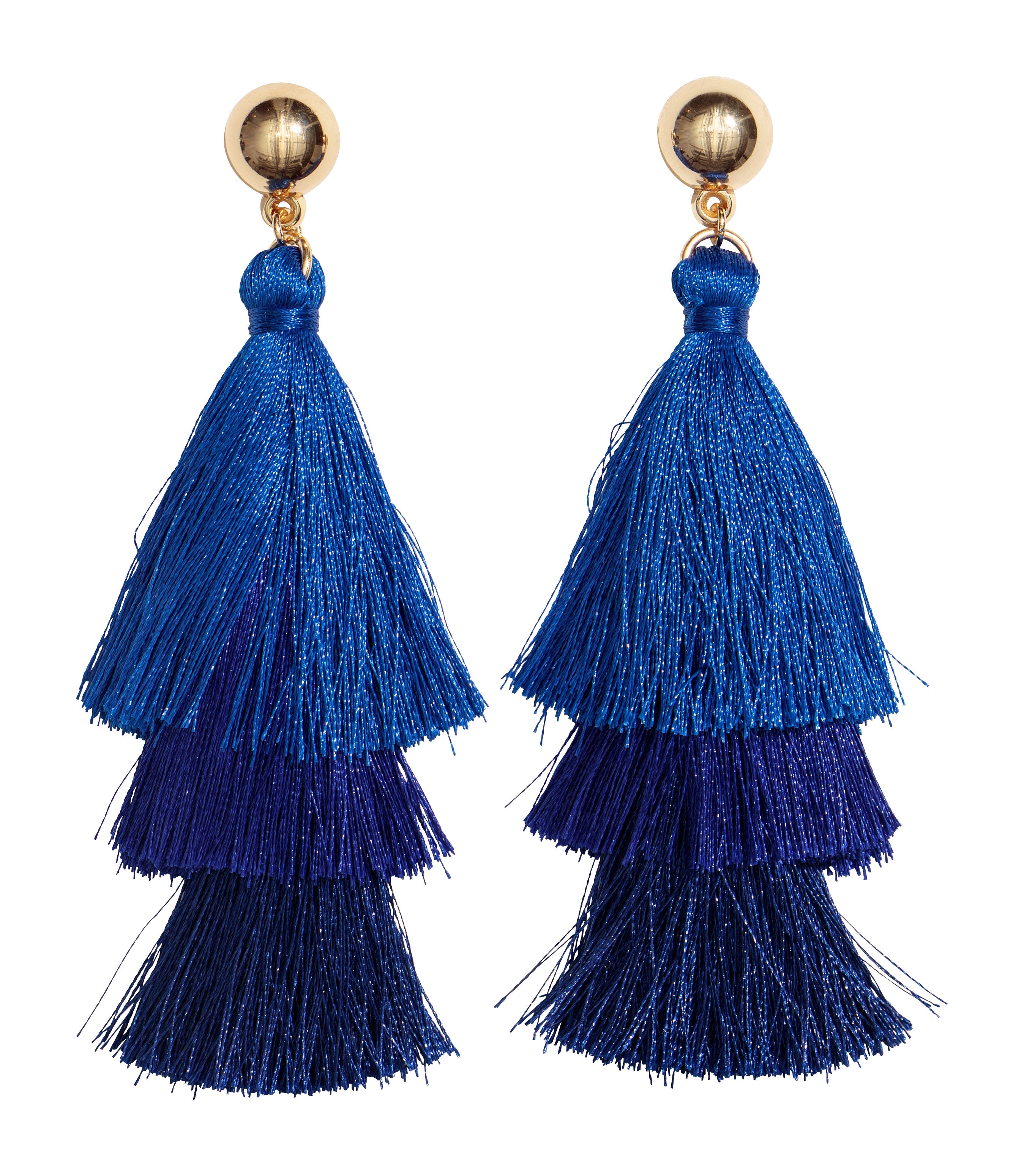 タッセルピアス - コーンフラワーブルー - レディース | H&M JP