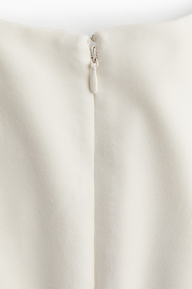 Flared-skirt dress - Cream/Black - 2