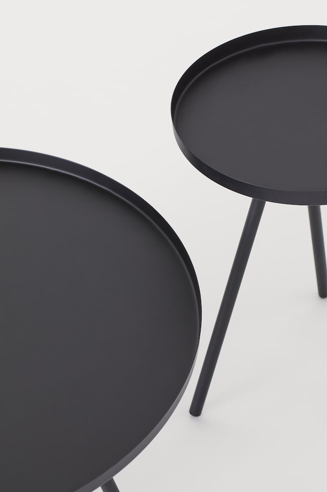 Low side table - Black/Light grey/Mint green - 5