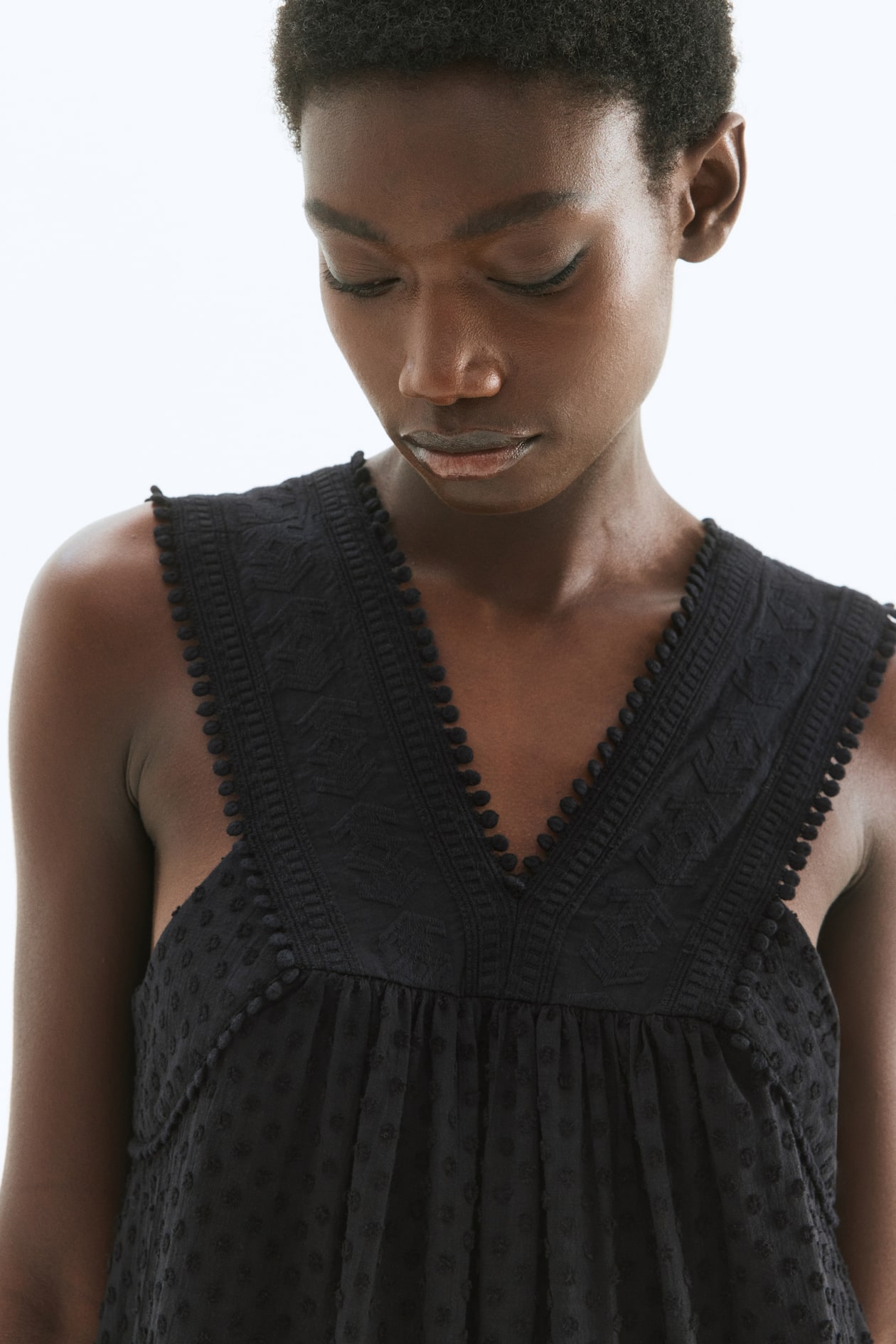 Embroidered Cotton Dress - image 4