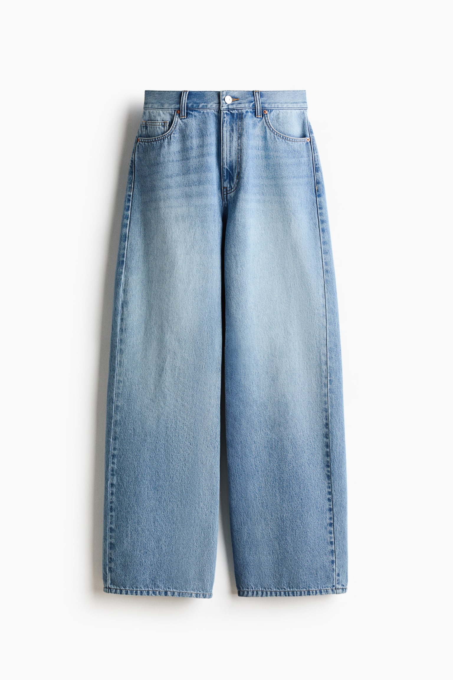Barrel Regular Waist Jeans - Denimblauw/Donker denimblauw - 2