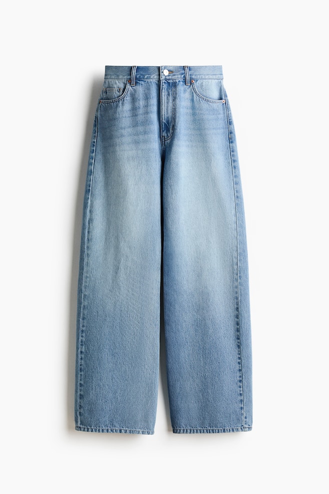 Baggy Regular-Waist Barrel Jeans - Denim blue - 1