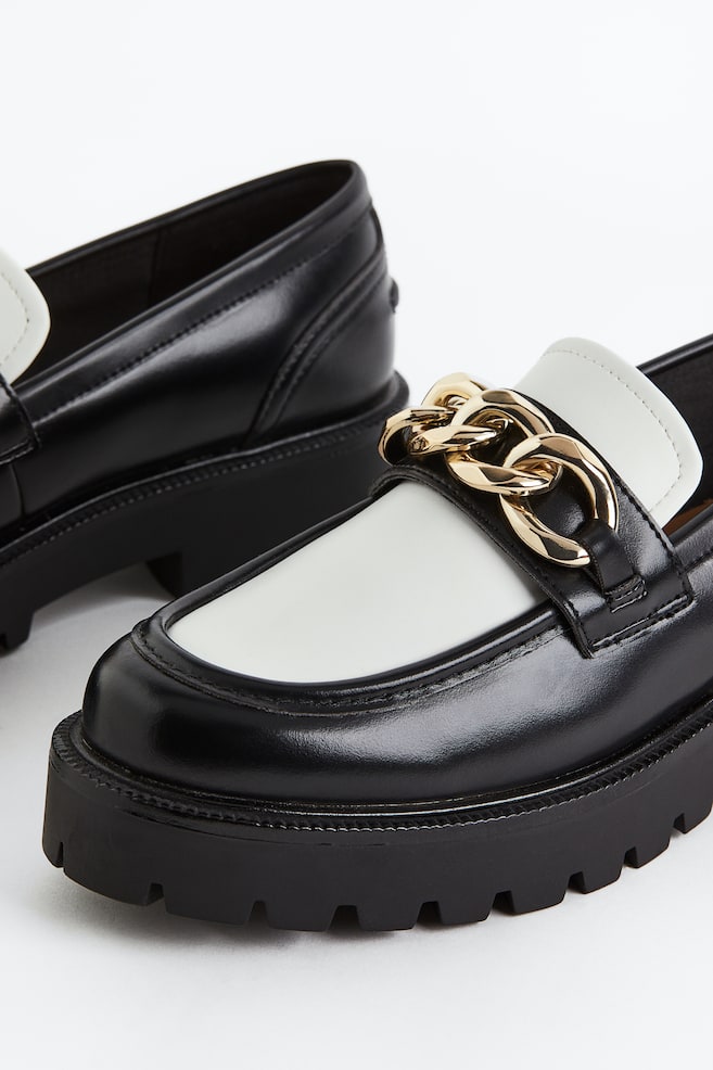 Chain-detail loafers - Black - 4
