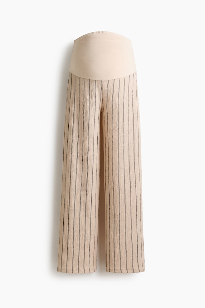 MAMA Wide-leg Pants - Light beige/striped/Black/Dark brown/Navy blue - 1