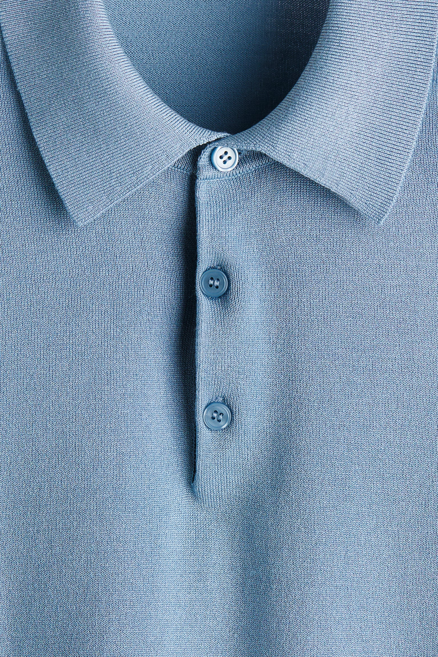 Regular Fit Fine-knit polo shirt - Blue/Light beige/Grey marl/Navy blue - 5