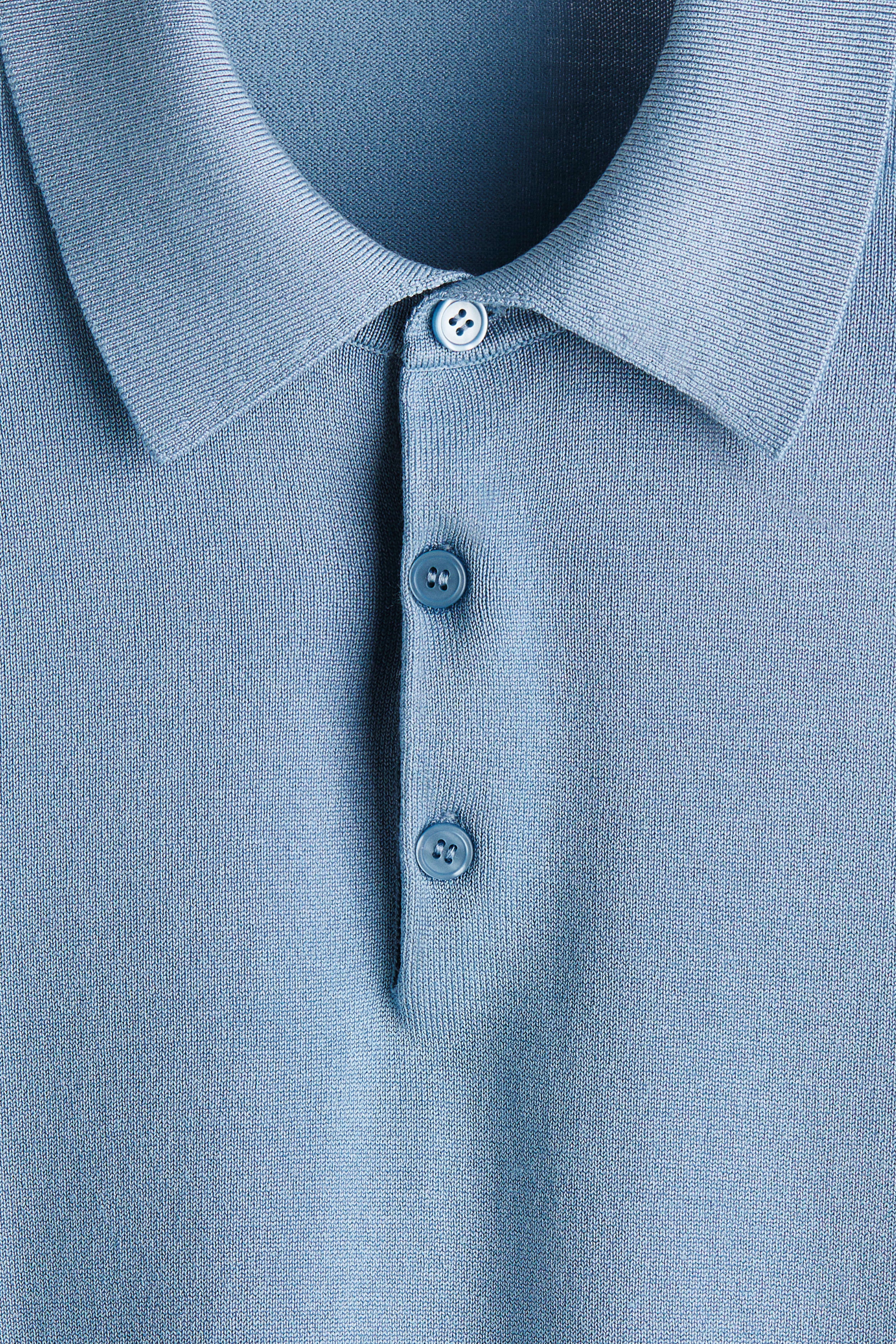 Regular-Fit Fine-Knit Polo Shirt