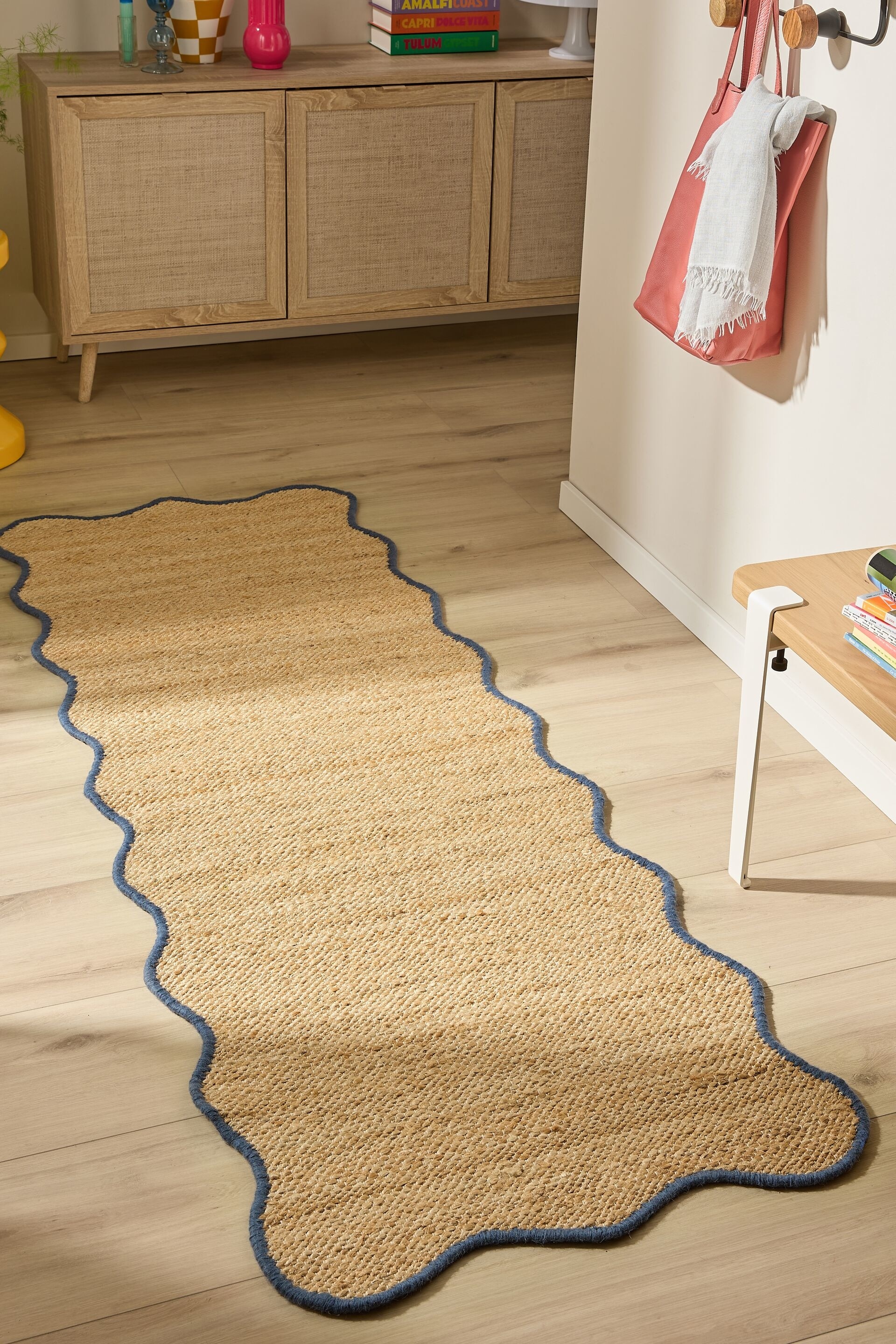 Tappeto Di Iuta Mambo - Azzuro/Marrone/Nero/Turchese