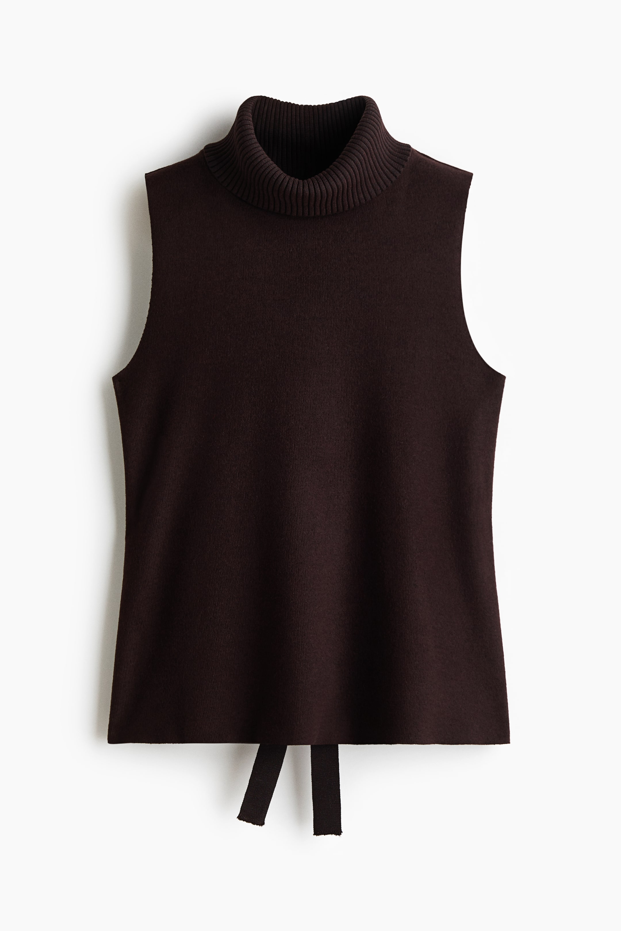 Agrandir l'image: Top col roulé sans manches - Marron foncé - FEMME | H&M CH 1