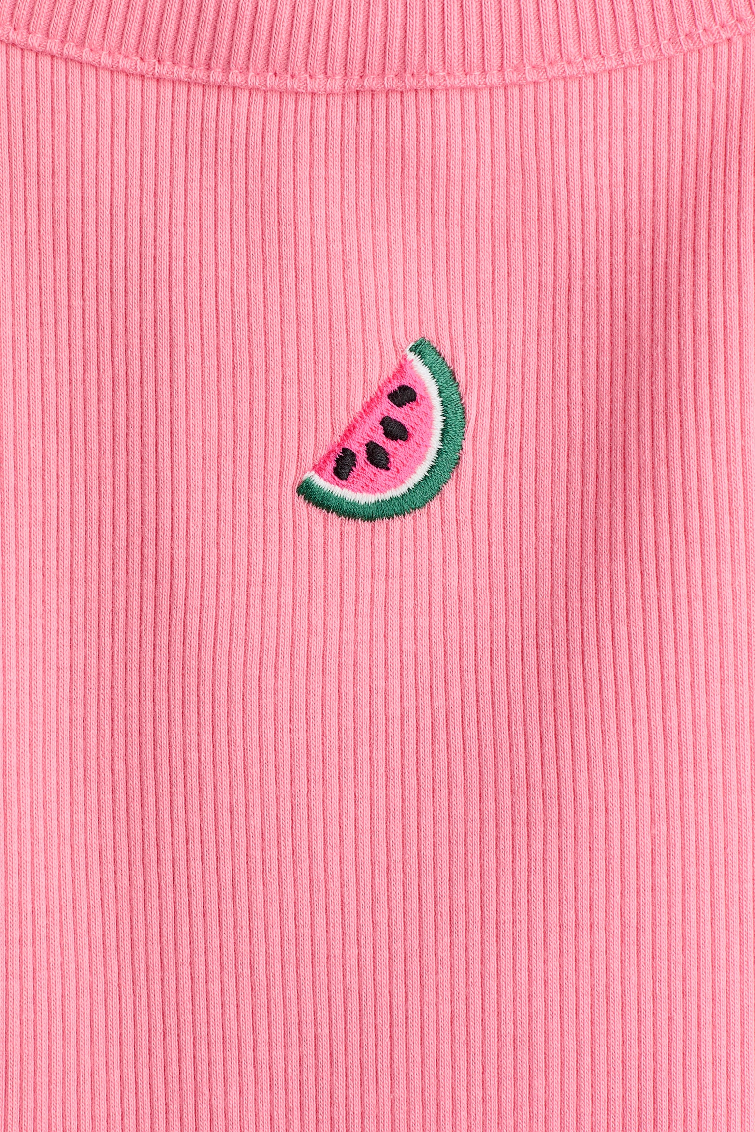 Trägertop mit Stickerei - Rosa/Watermelon/Flieder/Eiscreme/Weiß/Herz - 3