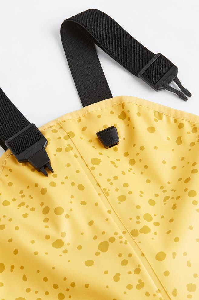 Rain trousers with braces - Yellow/Spotted - 6