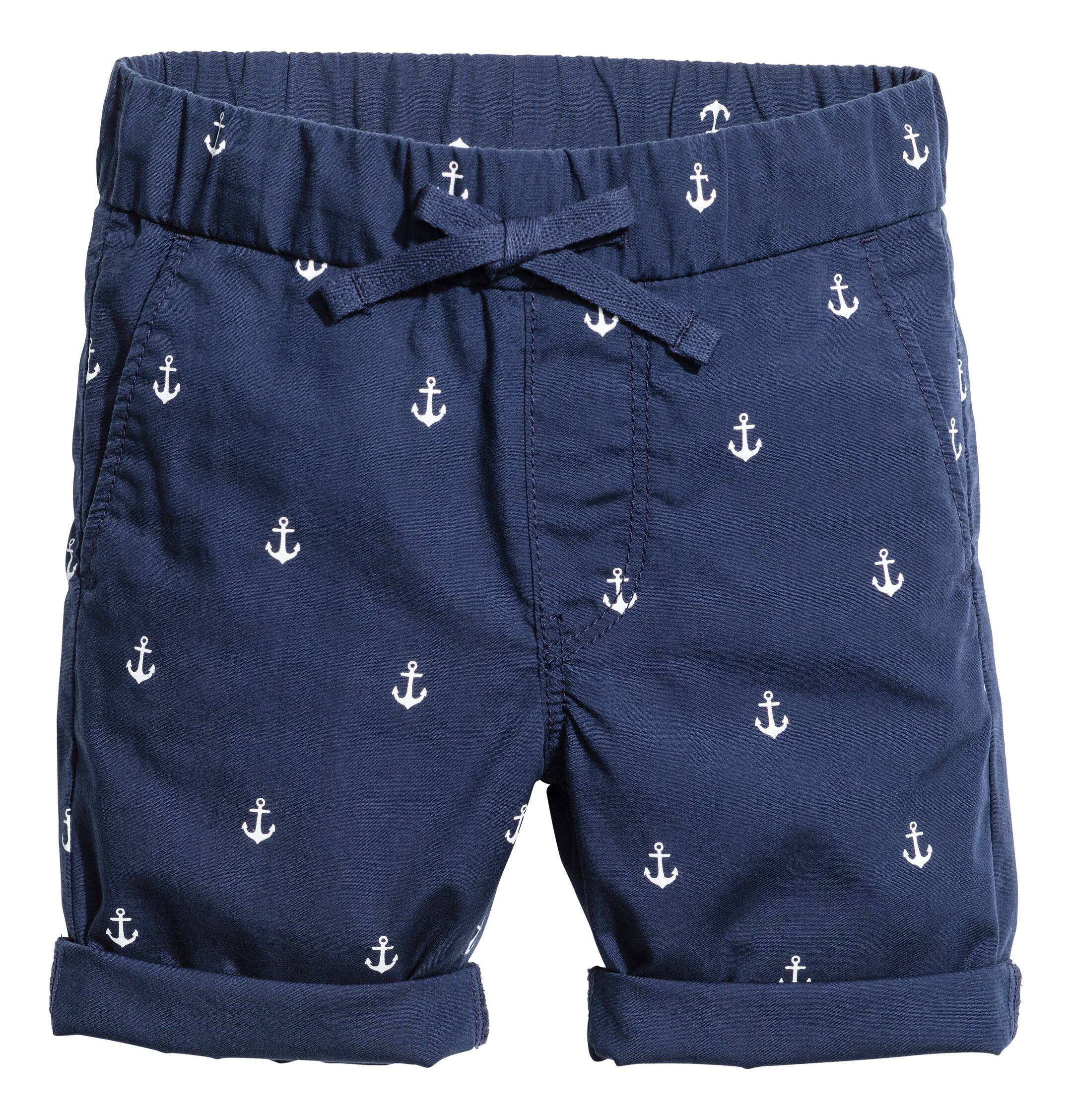 View larger image: Cotton shorts - Dark blue/Anchor - Kids | H&M GB 1