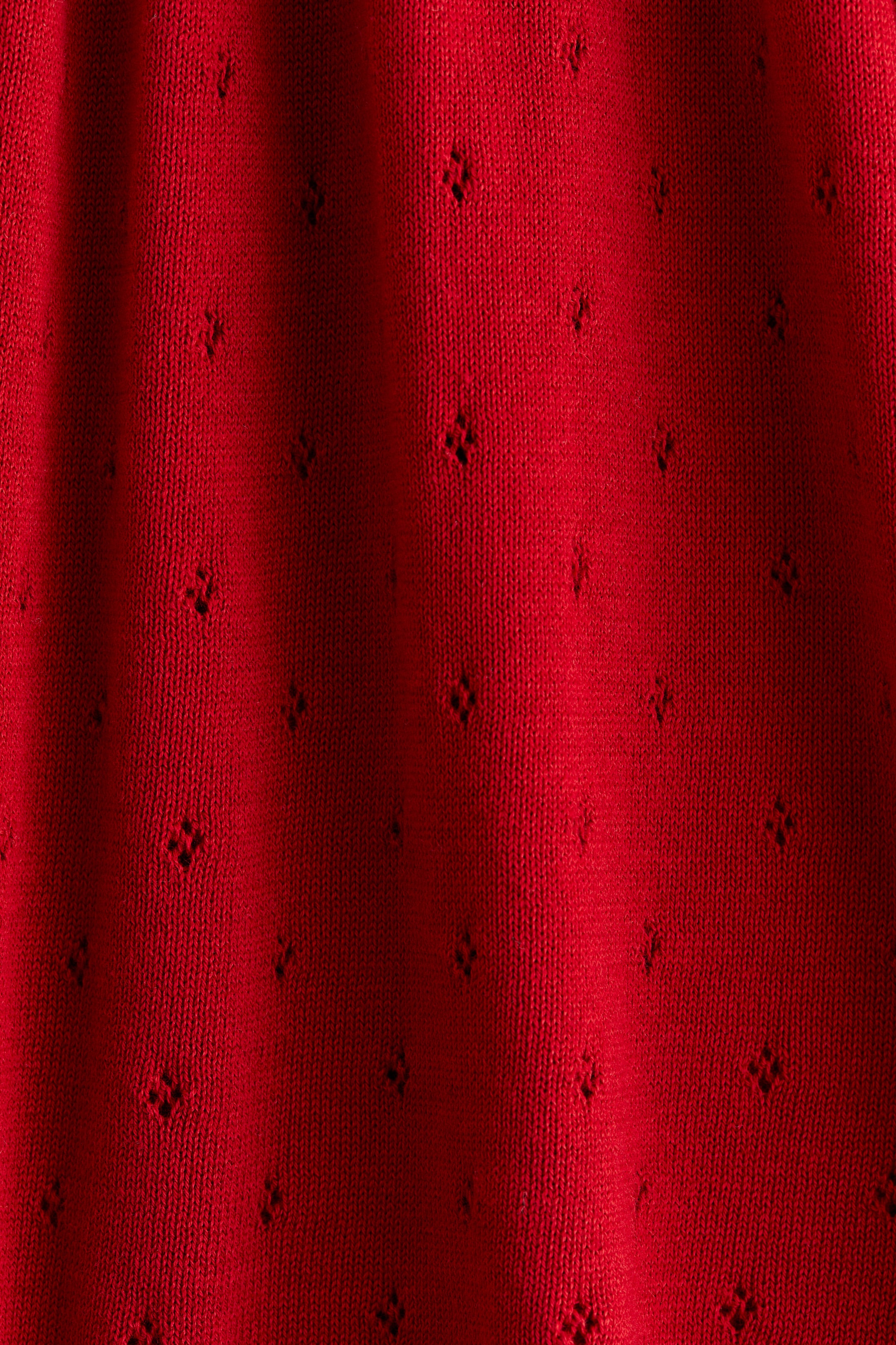 Visualizza immagine più grande: Abito in maglia traforata con colletto - Rosso - BAMBINO | H&M IT 2