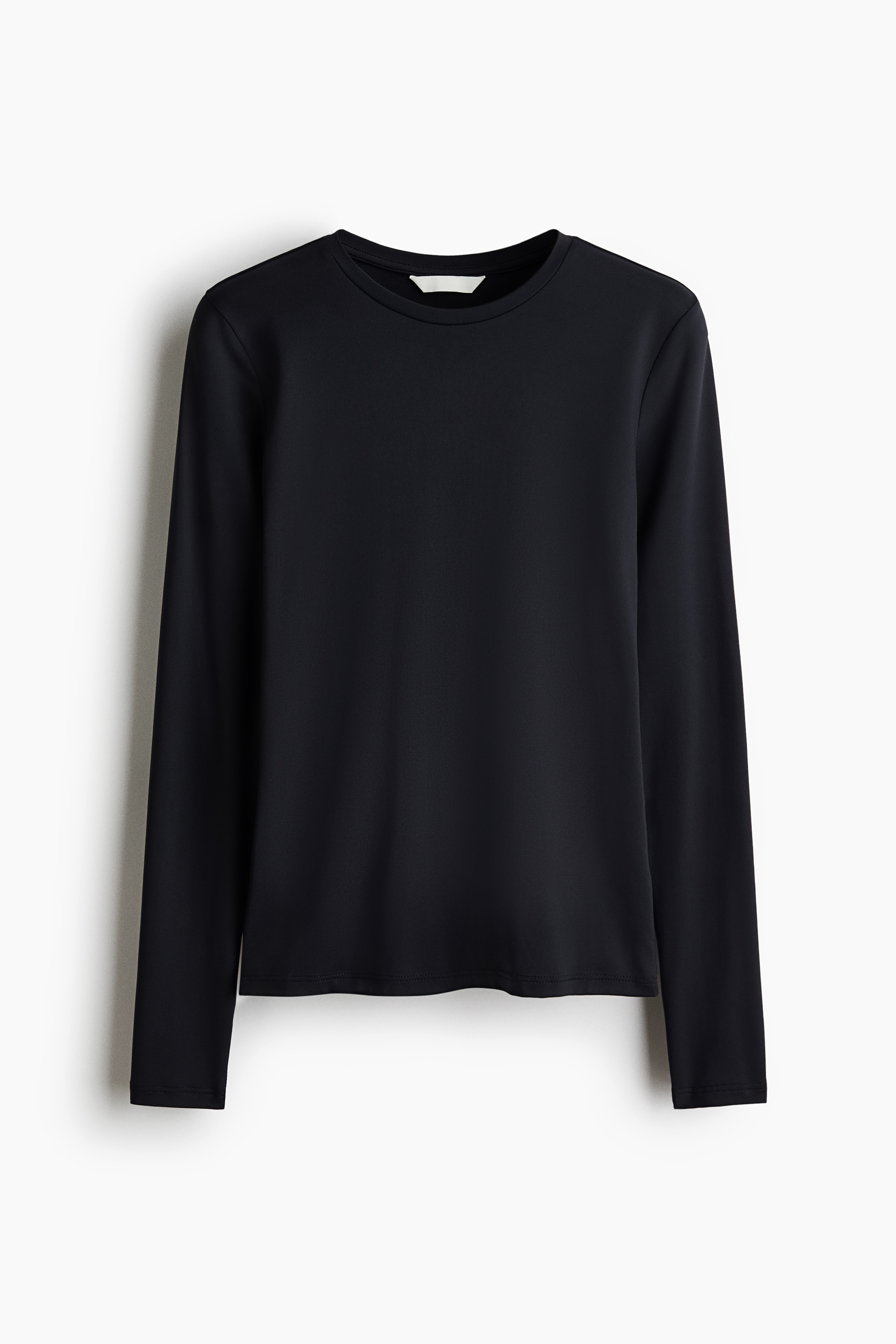 Long-sleeved microfibre top - Dark blue/White/Black/Dark mole/Light turquoise/Light greige/Dark greige/Dark blue