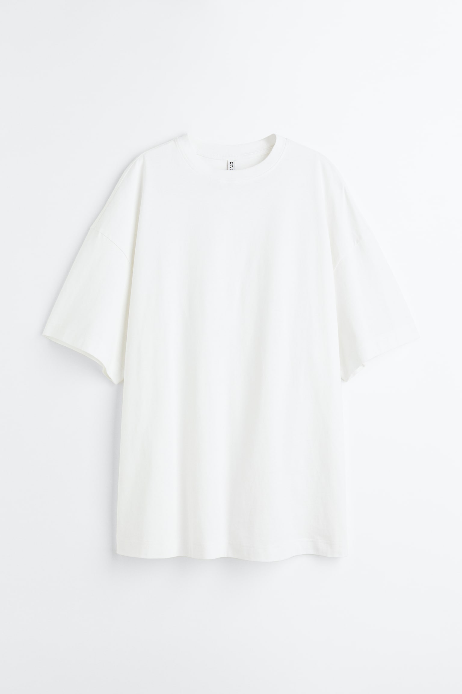 Oversized T-shirt - Round Neck - Short sleeve - White - Ladies | H&M CA