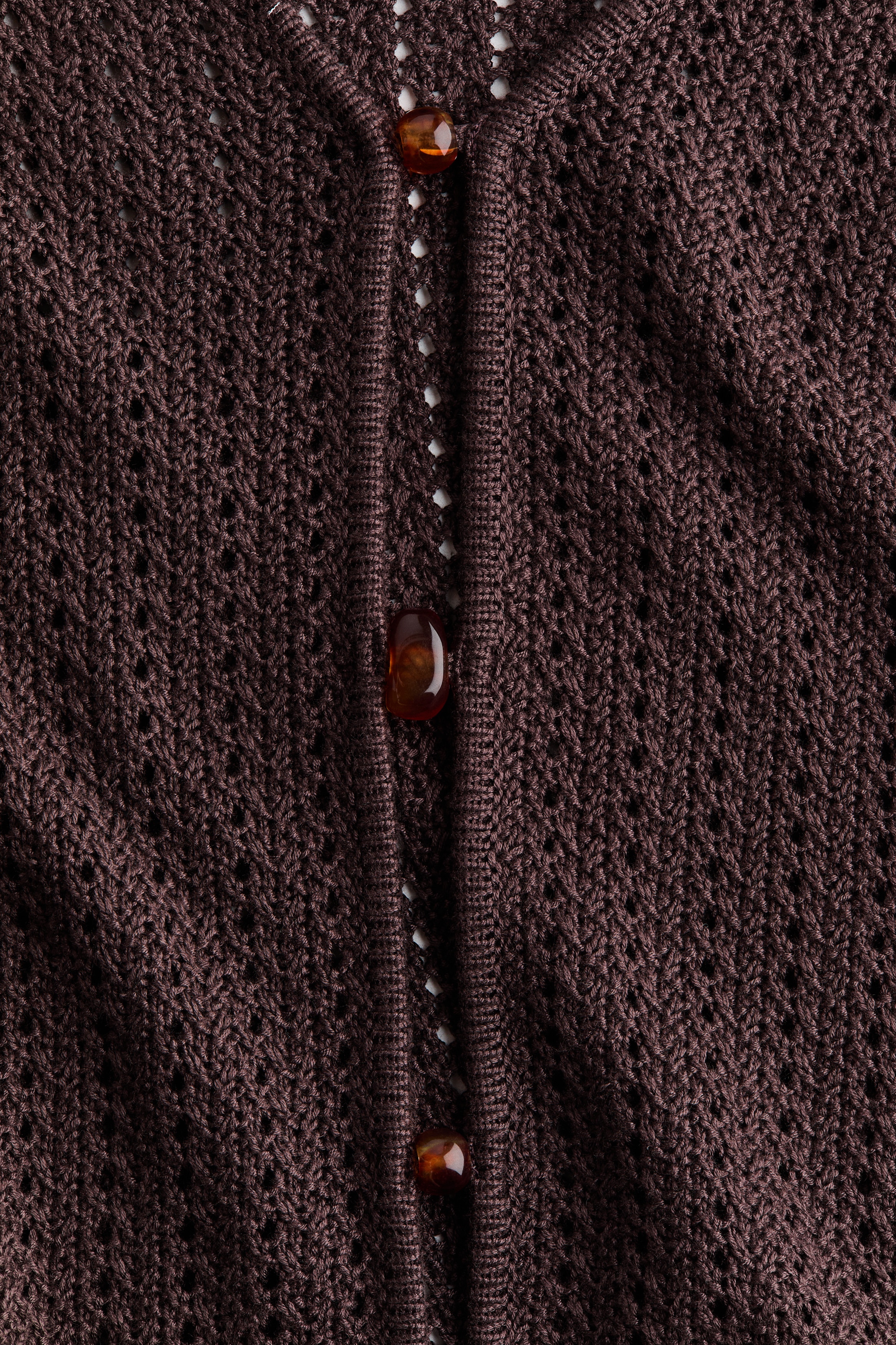 Bead-Detail Crochet-Look Top by H&M