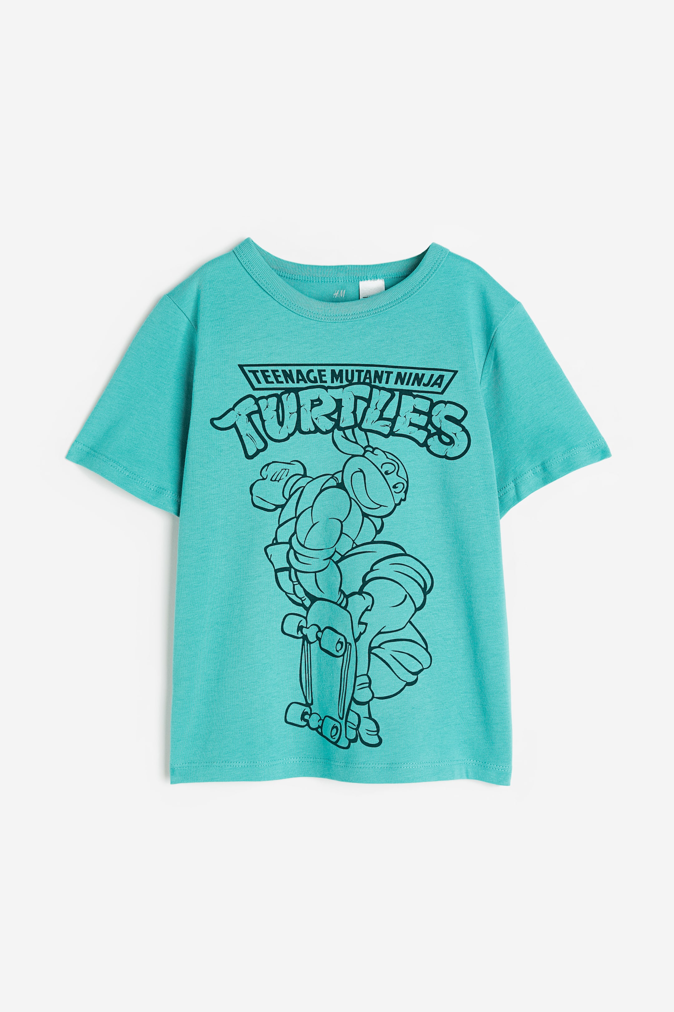 View larger image: Printed cotton T-shirt - Dark turquoise/TMNT - Kids | H&M 1