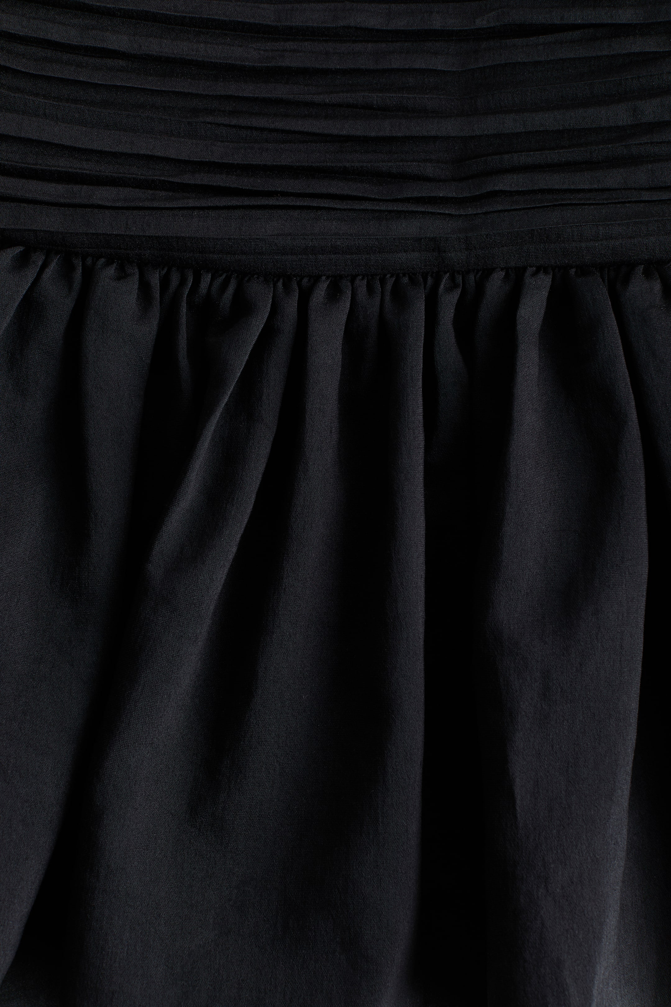 Ruched-Waist Mini Skirt