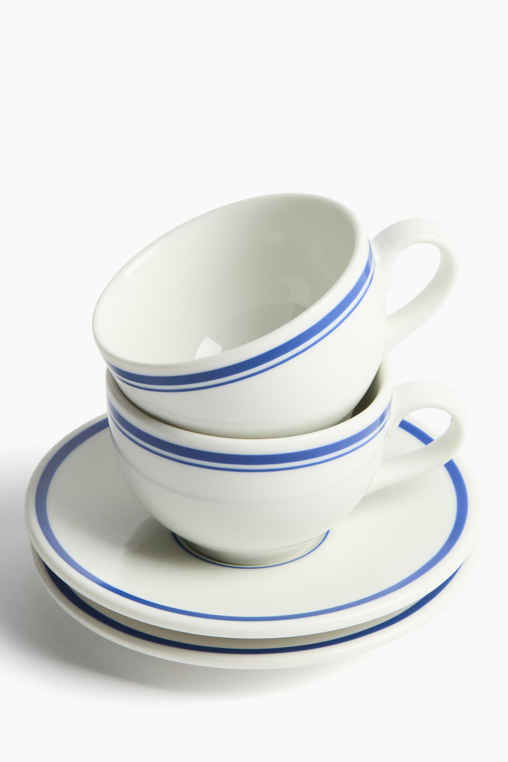 Lot de 2 tasses à cappuccino avec soucoupes
