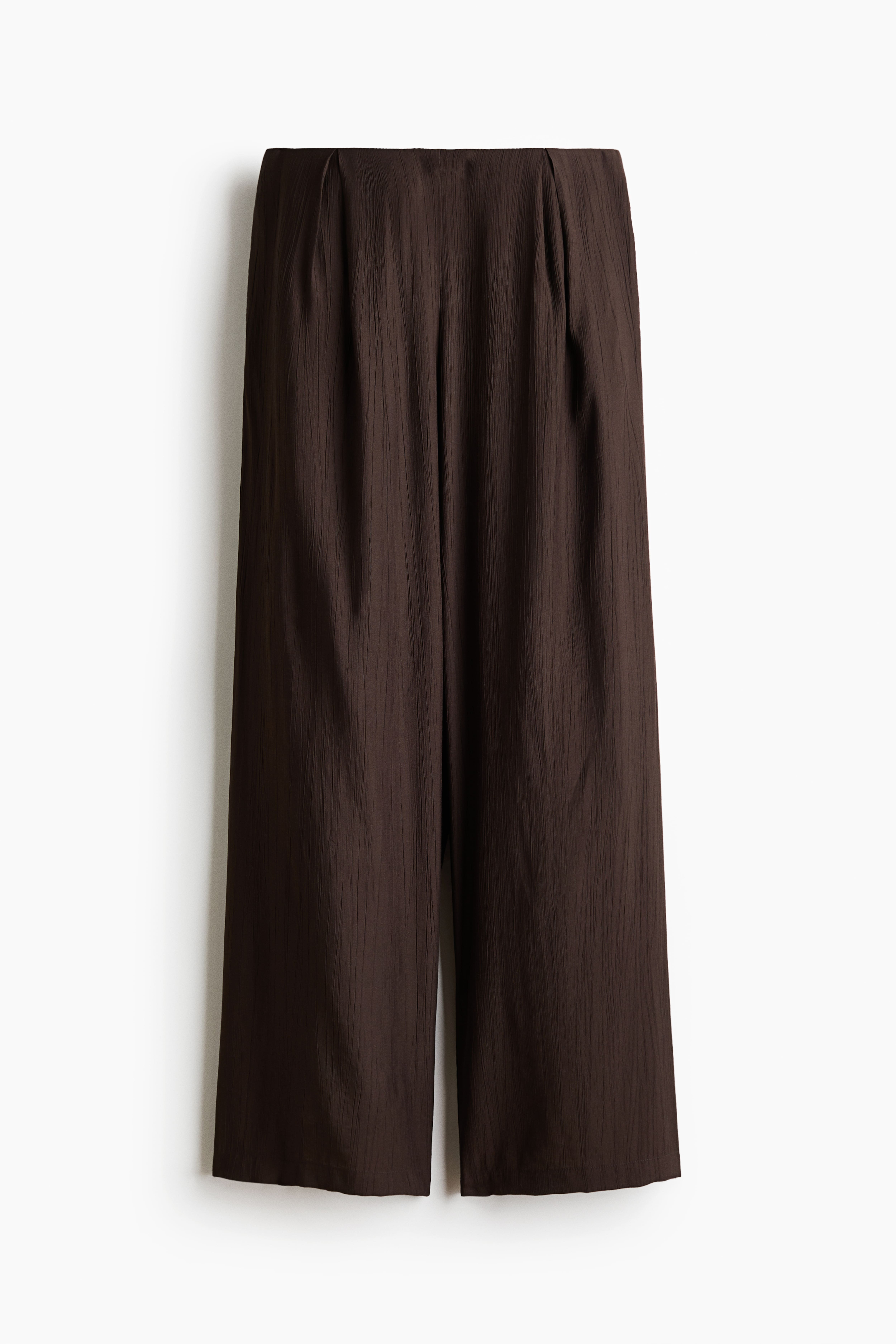 Crinkled Viscose-Blend Pants