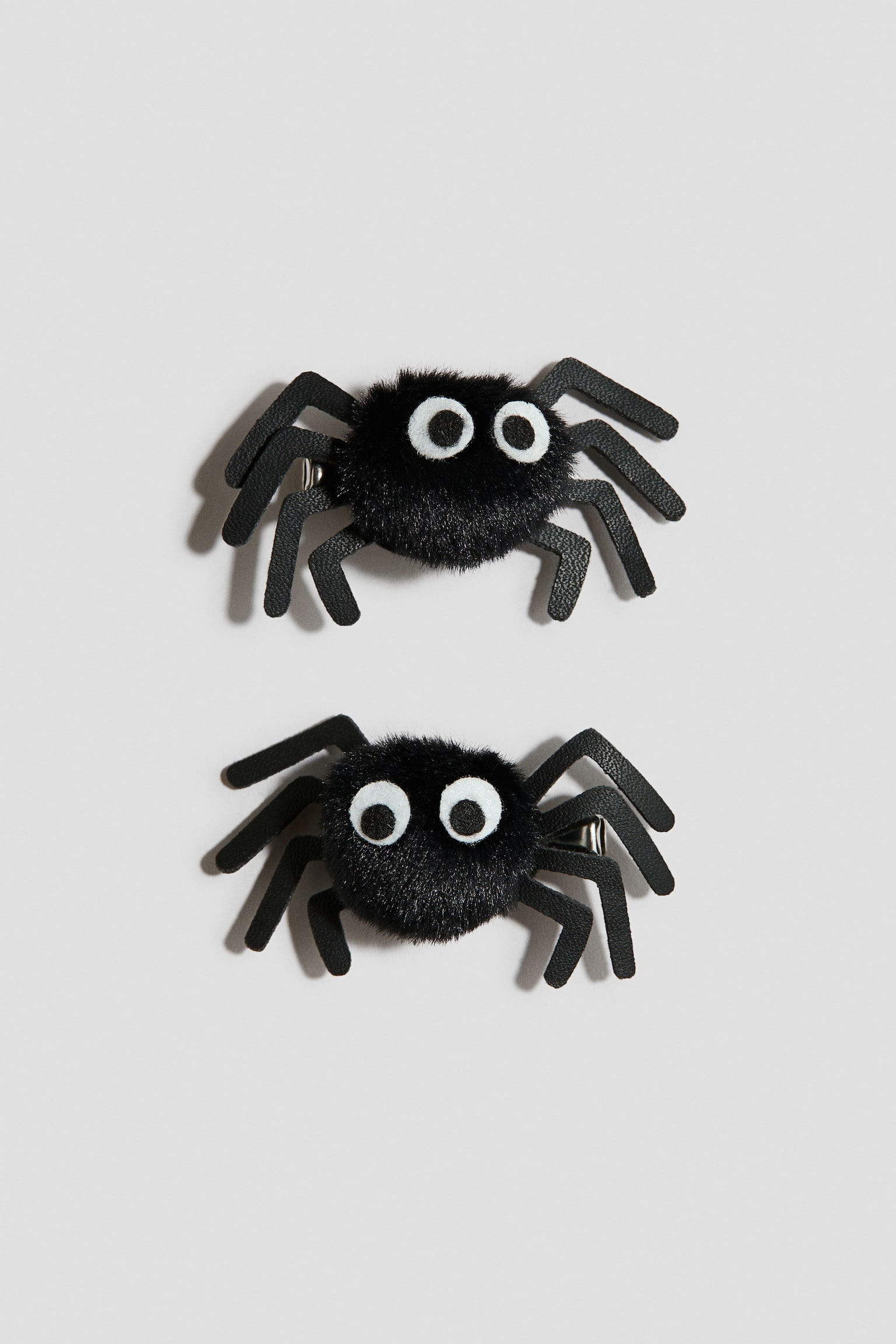 Lot de 2 barrettes araignée - Noir/araignées