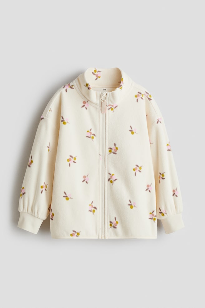 Fleece jacket - Cream/Berries/Pigeon blue/Dinosaurs/Cream/Floral/Beige/Leopard print/Dusty pink/Cherries/Light pink/Leopard print/White/Dinosaurs/Beige/Dinosaurs - 1