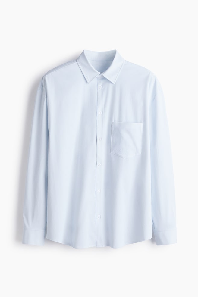 Cooling Loose-Fit Shirt - Light blue/Navy blue - 1