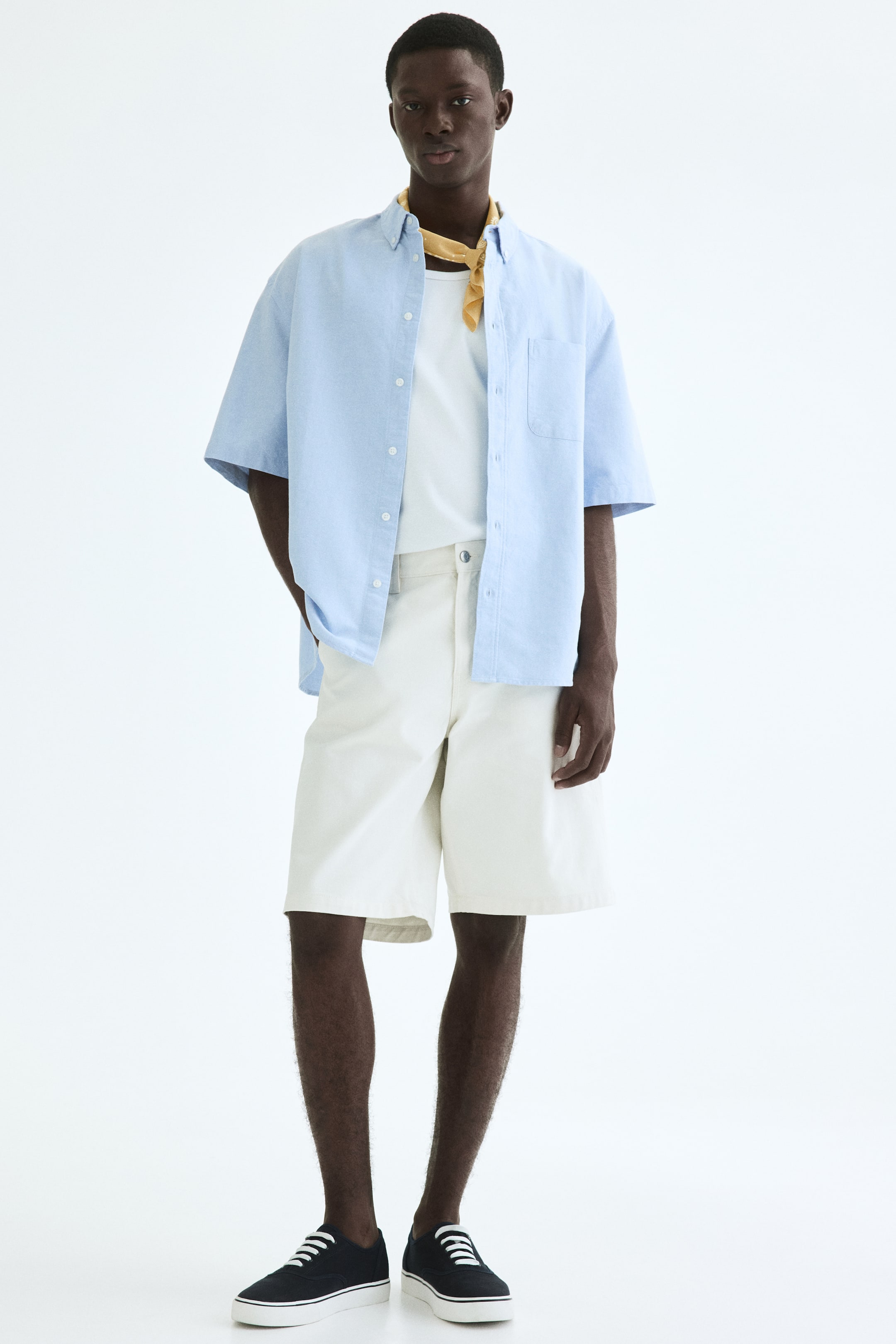 Relaxed-Fit Short-Sleeved Oxford Shirt