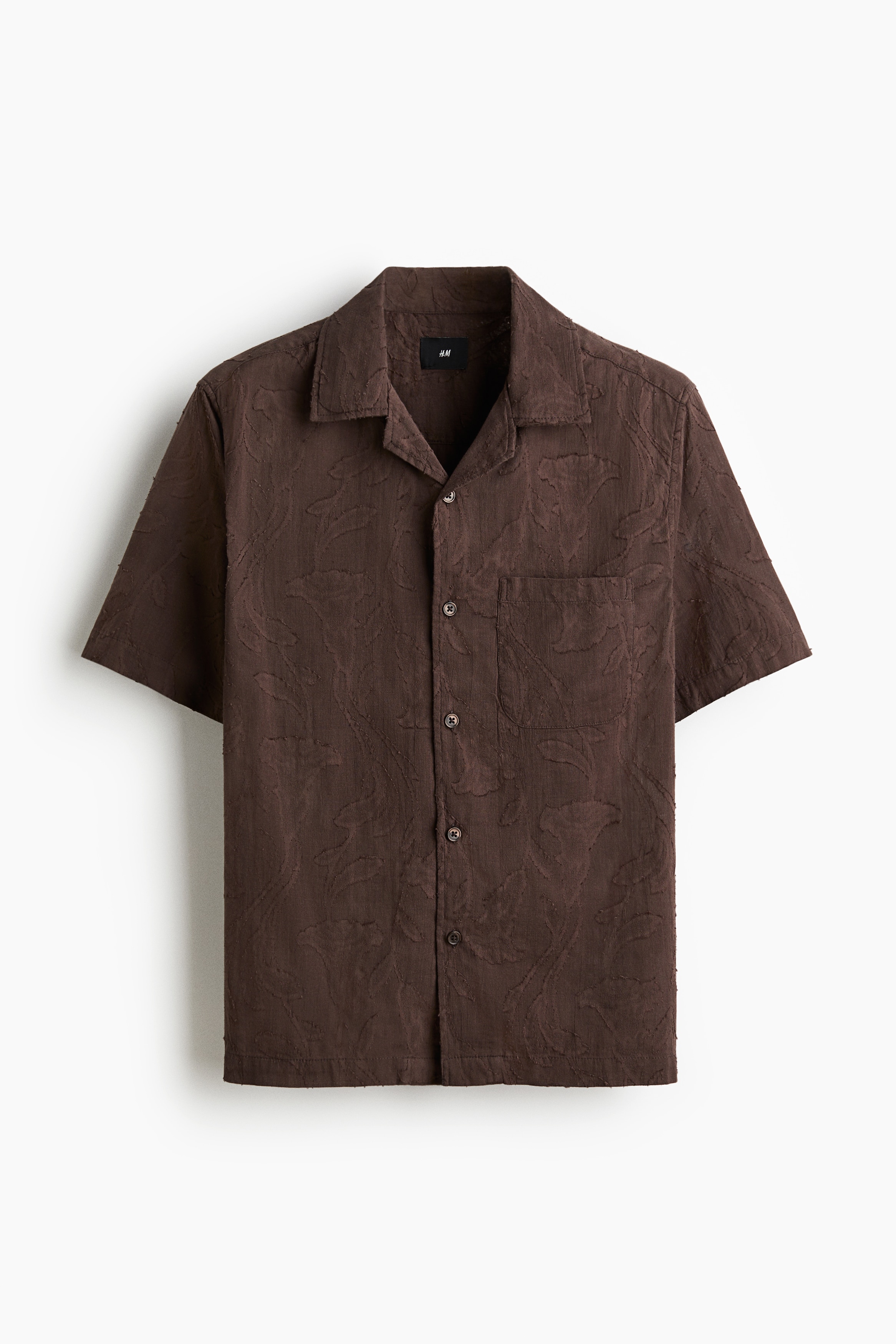 Regular Fit Jacquard-weave resort shirt
