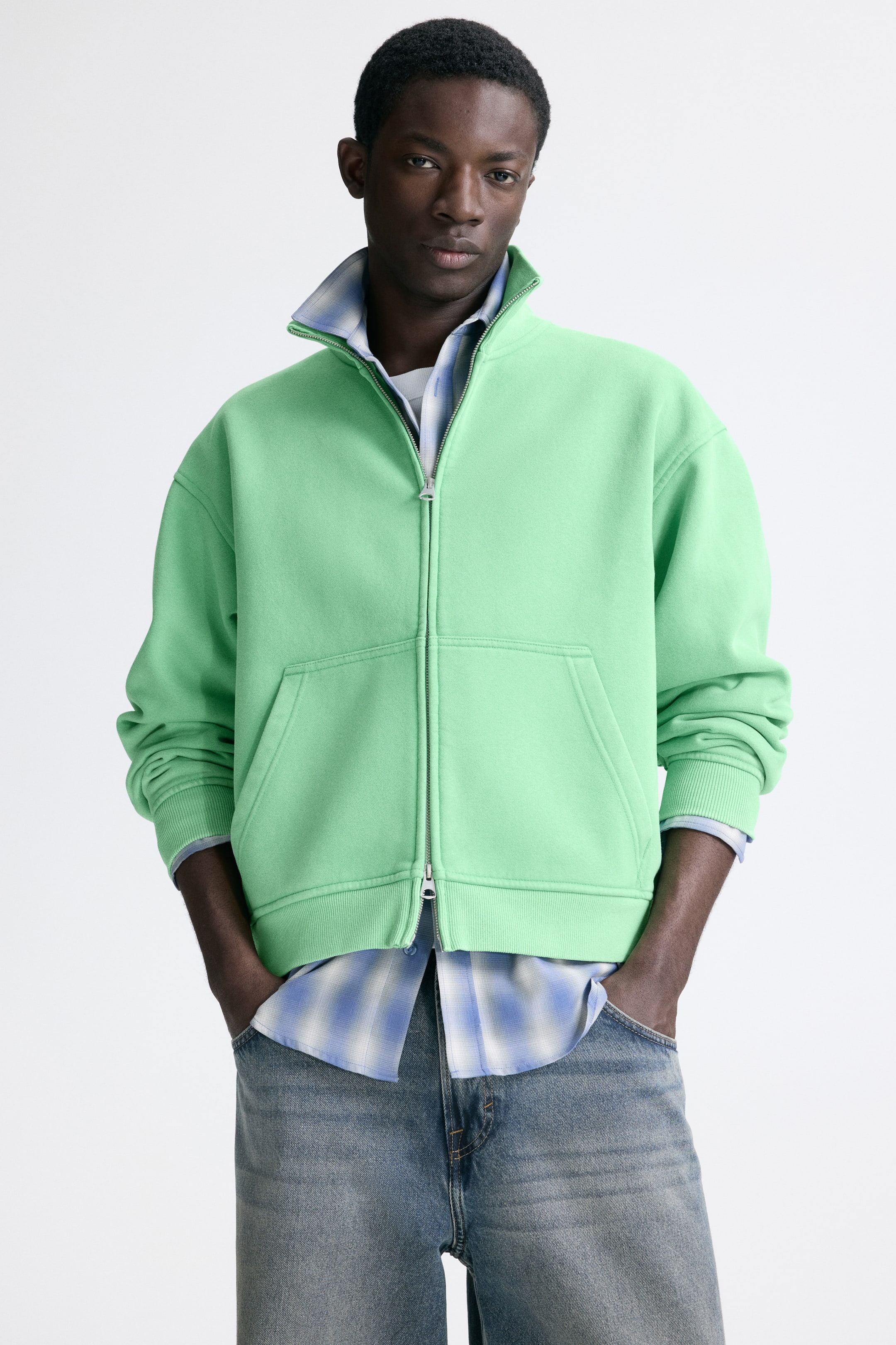 Grotere afbeelding bekijken: Boxy vest - Loose Fit - Bright green - HEREN | H&M NL 1
