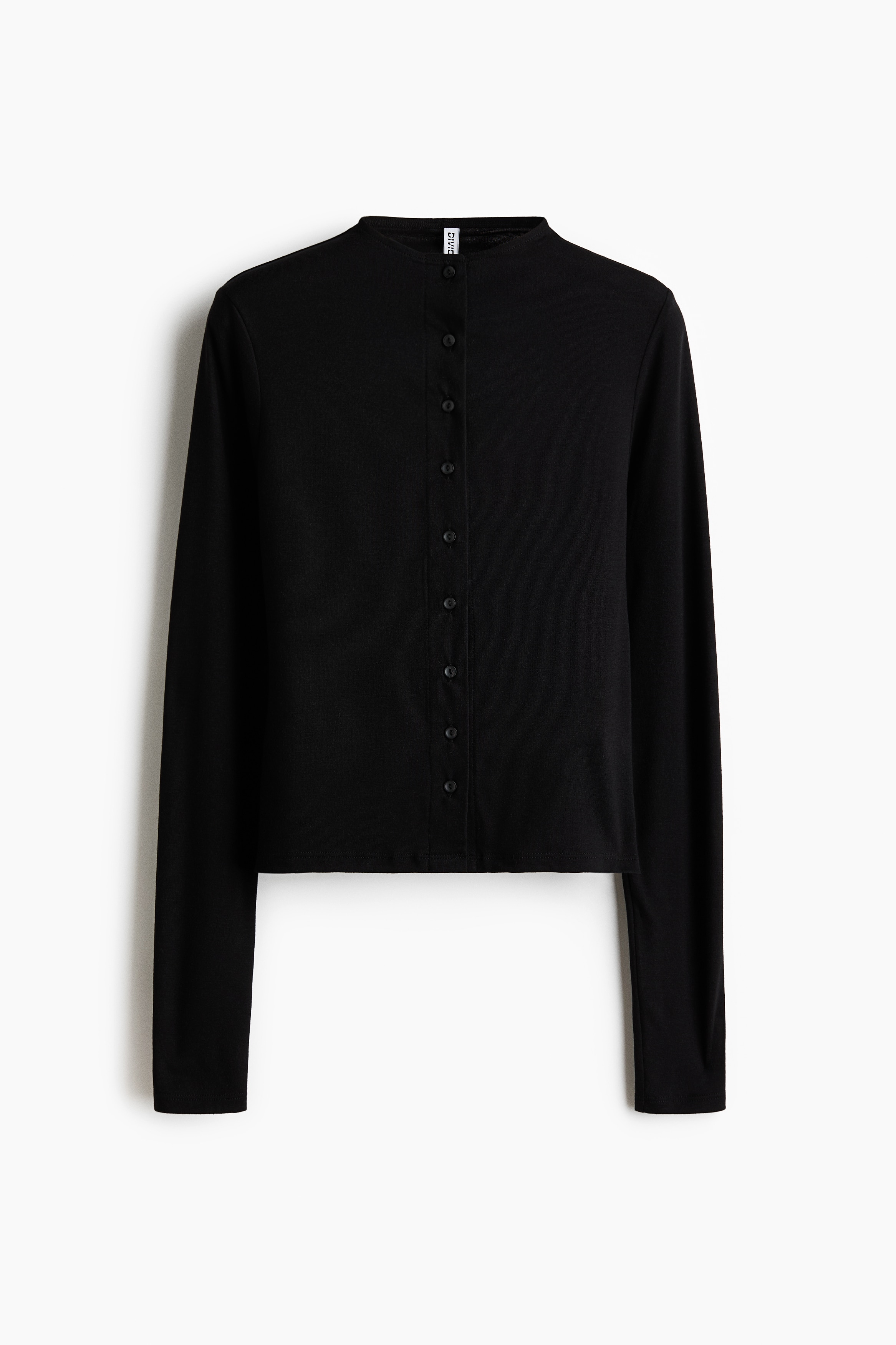 Cardigan aus Jersey - Schwarz/Dunkelbraun/Dunkelgraumeliert