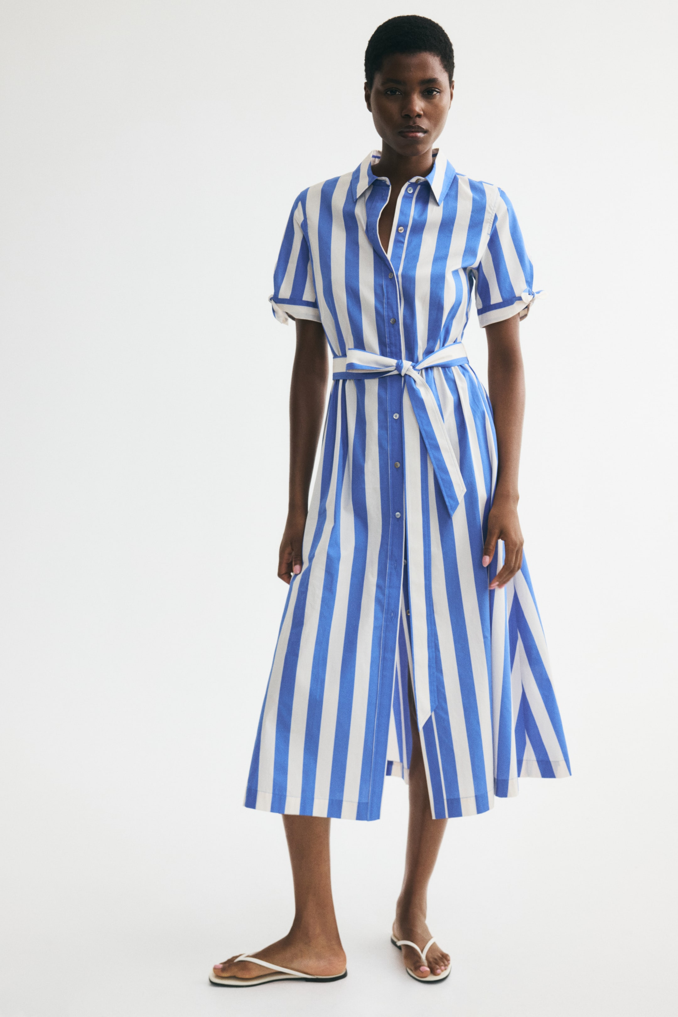 Short-Sleeved Shirt Dress