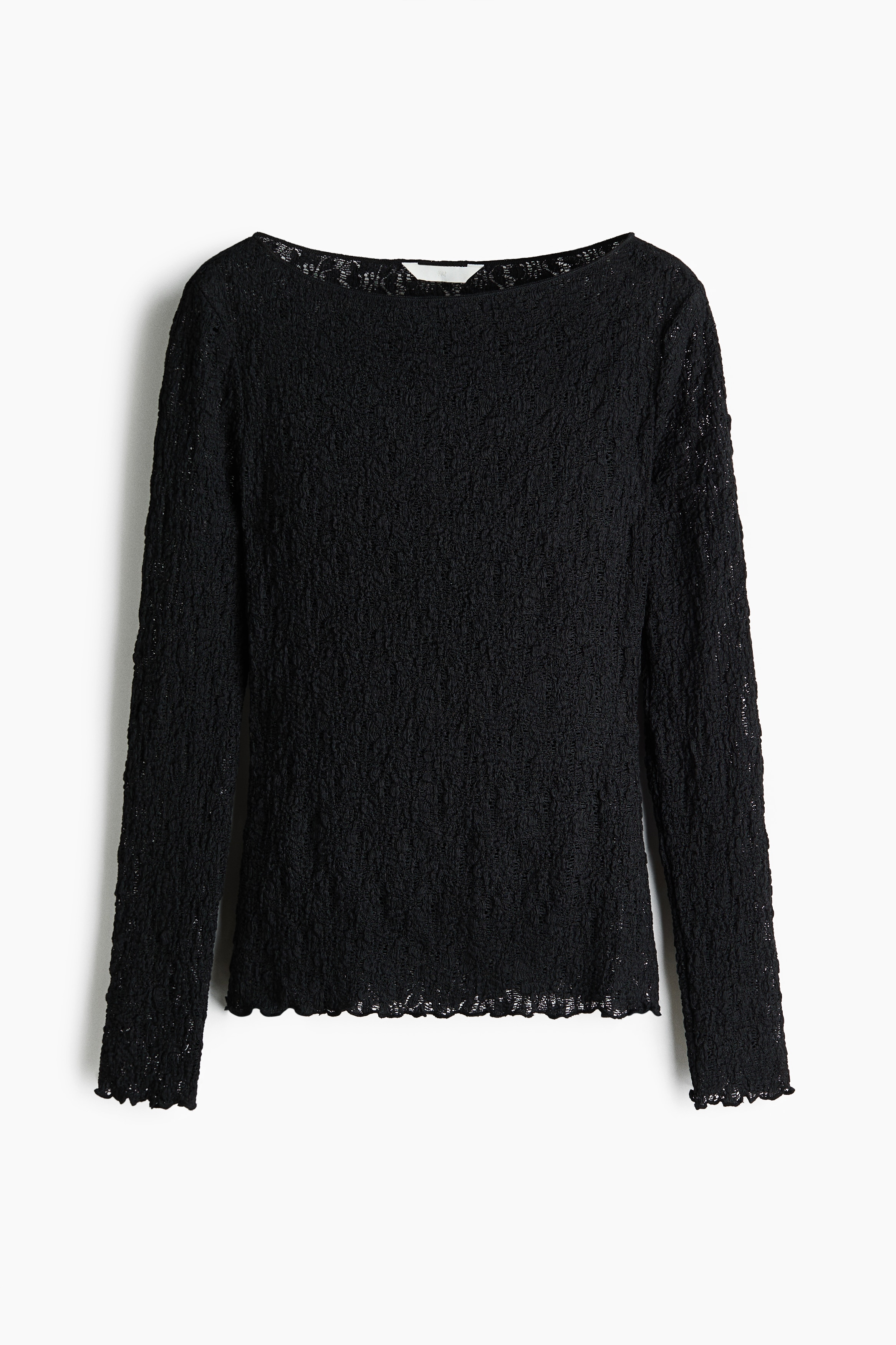 Csipke hatású dzsörzéfelső - Fekete/Világosbézs/Sötétbarna