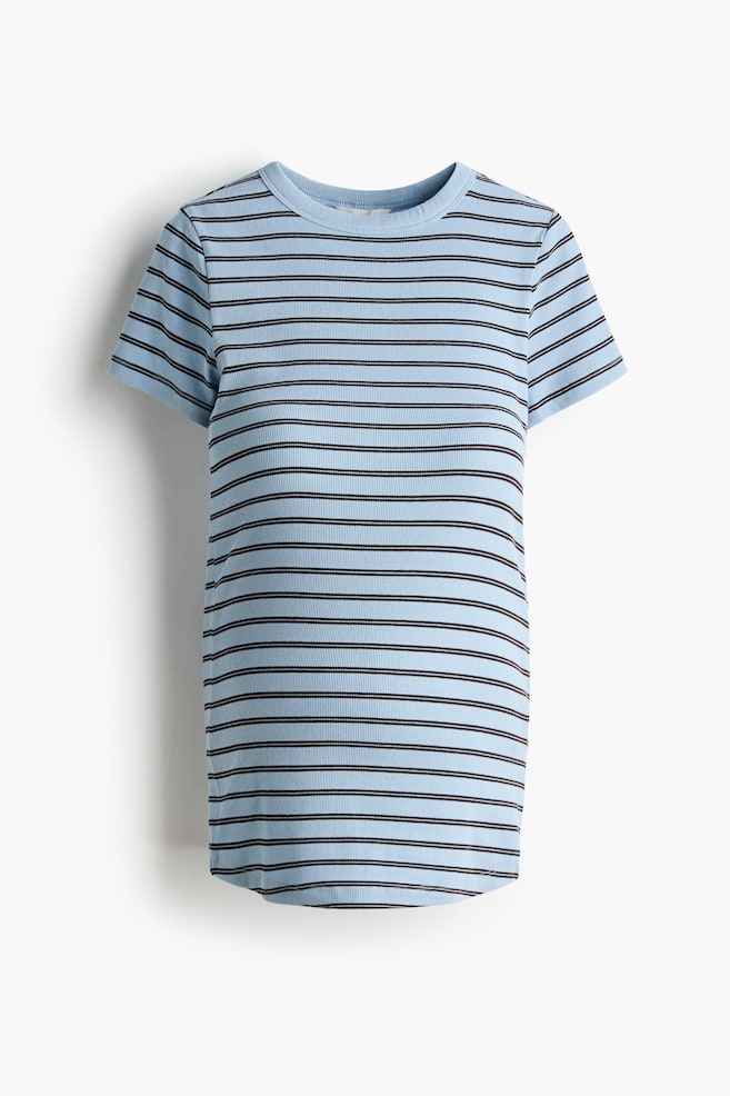 MAMA Maglia a costine - Azzurro/righe/Crema/nero righe/Bianco/righe/Bianco/rosso righe - 1