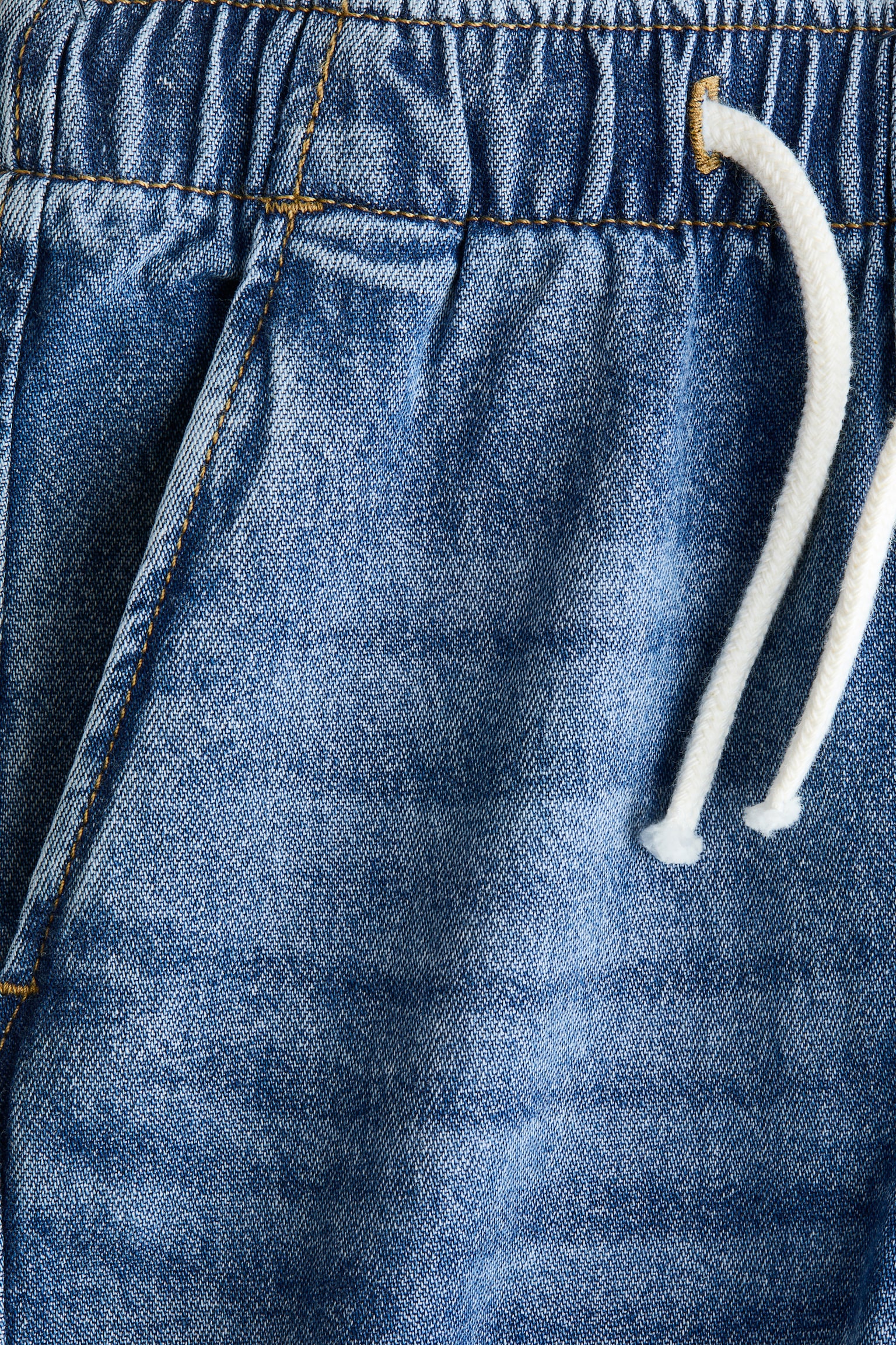 Cotton denim joggers - Denim blue/Washed light denim blue - 2