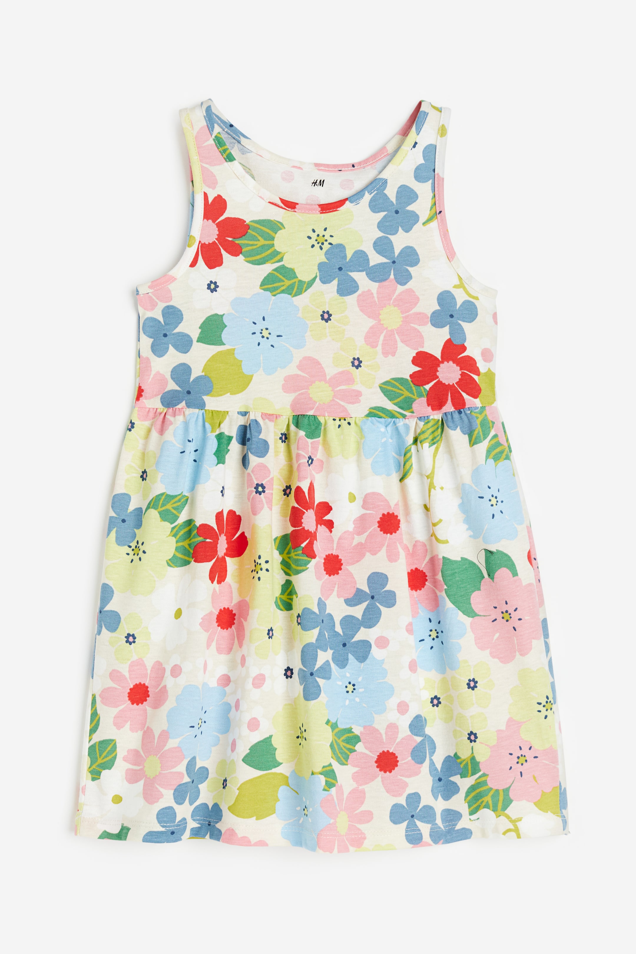 Ampliar la imagen: Vestido de algodón - Blanco natural/Floreado - Kids | H&M MX 1
