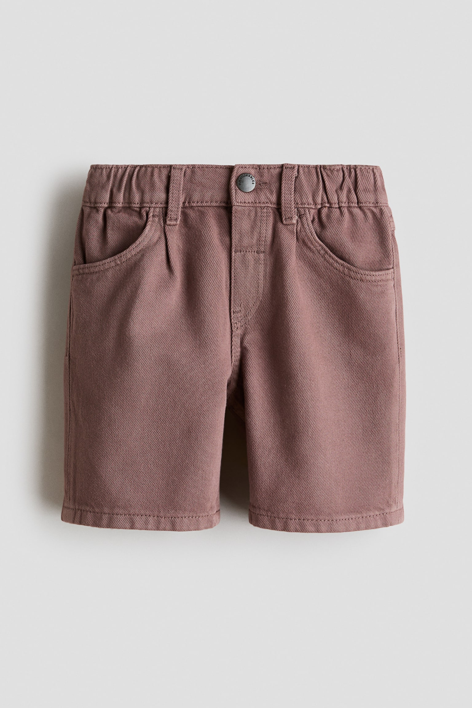 Knelang denimshorts - Brun/Lys denimblå/Mørk denimgrå/Mørk denimblå - 1