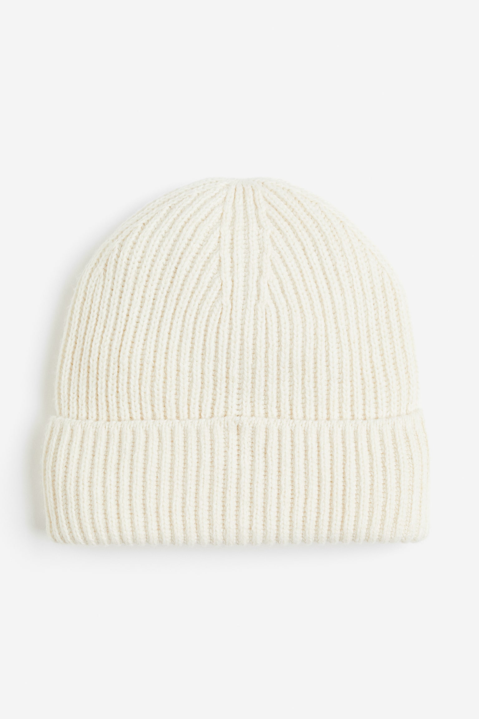 Rib Knit Beanie - Cream/Light beige/Black - 2