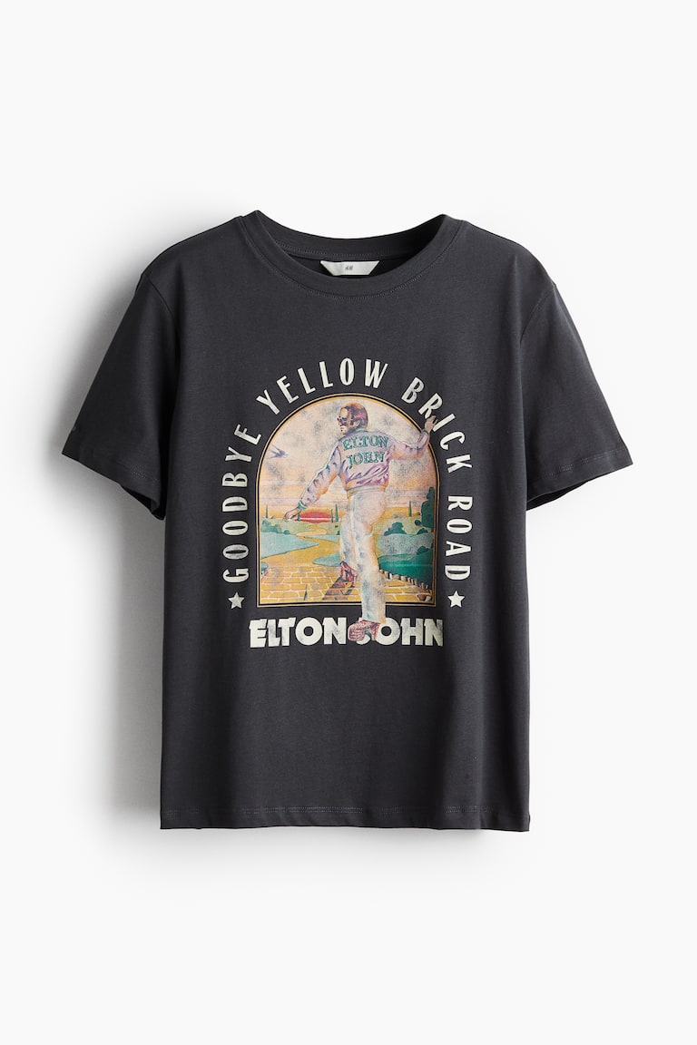 デザインTシャツ - ダークグレー／Elton John - レディース | H&M JP