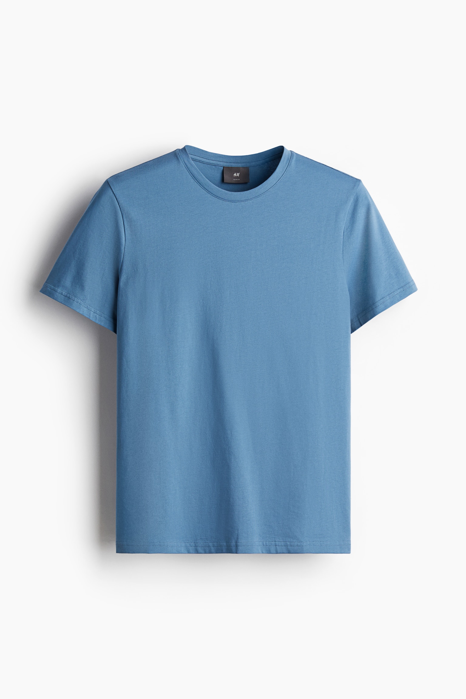 Slim Fit Pima cotton T-shirt - Light blue/Light brown/Raspberry red/Dark khaki green/Black/Navy blue/White/Mint green/Light grey marl/Yellow/Light blue/Turquoise/Navy blue/Beige/Beige - 2