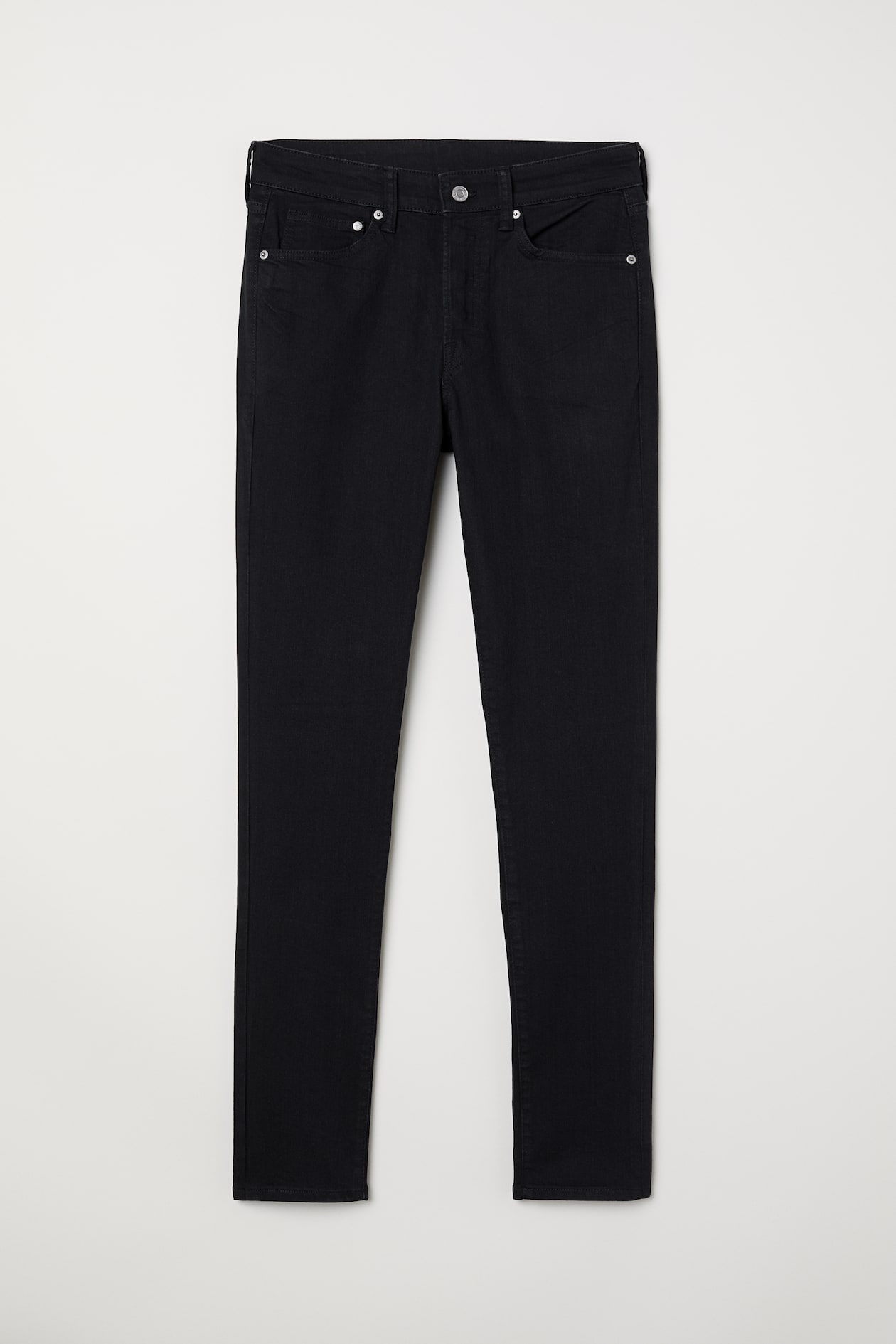 Skinny Jeans - Low waist - Long - Black denim - Men | H&M US