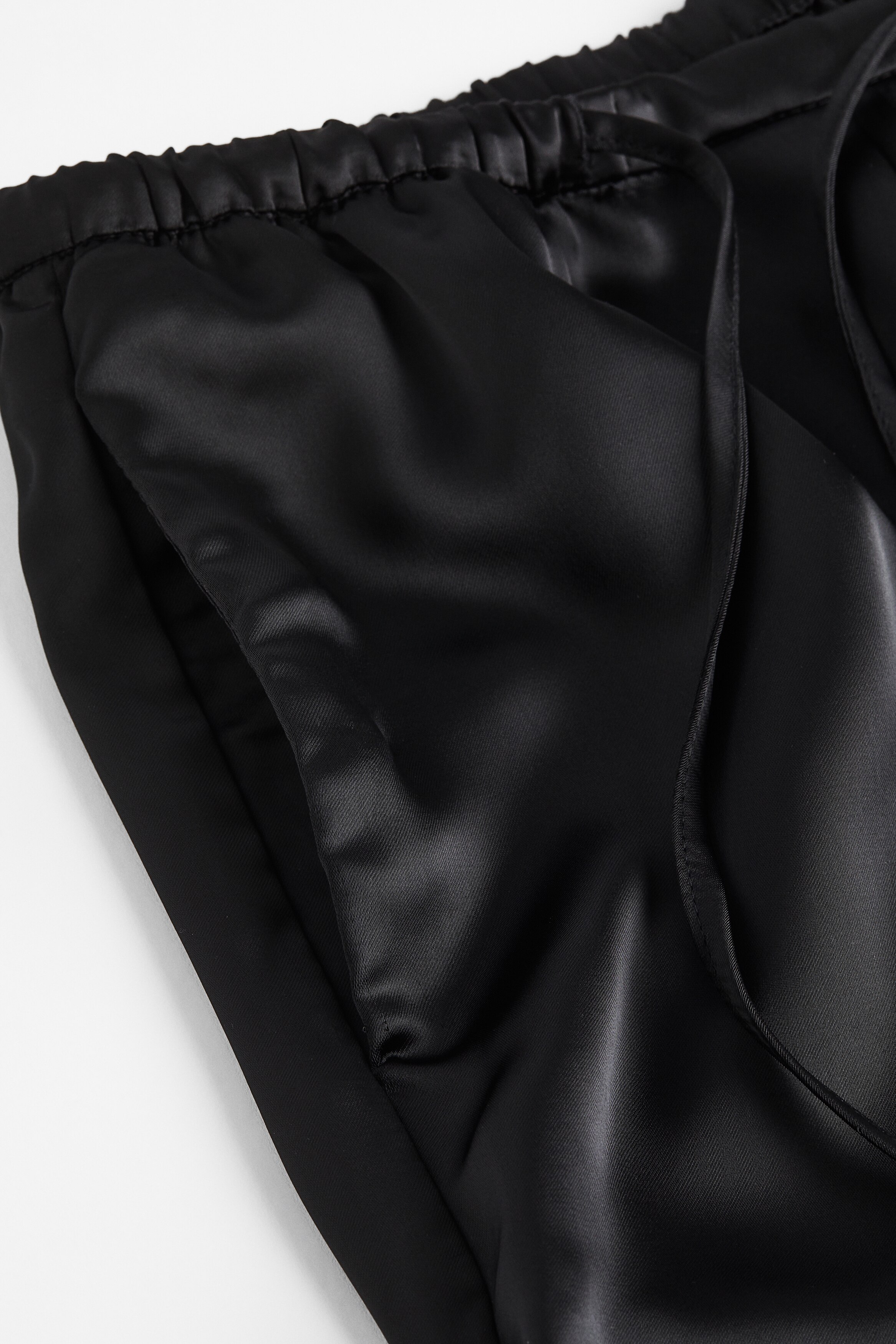 Pull-on satin trousers