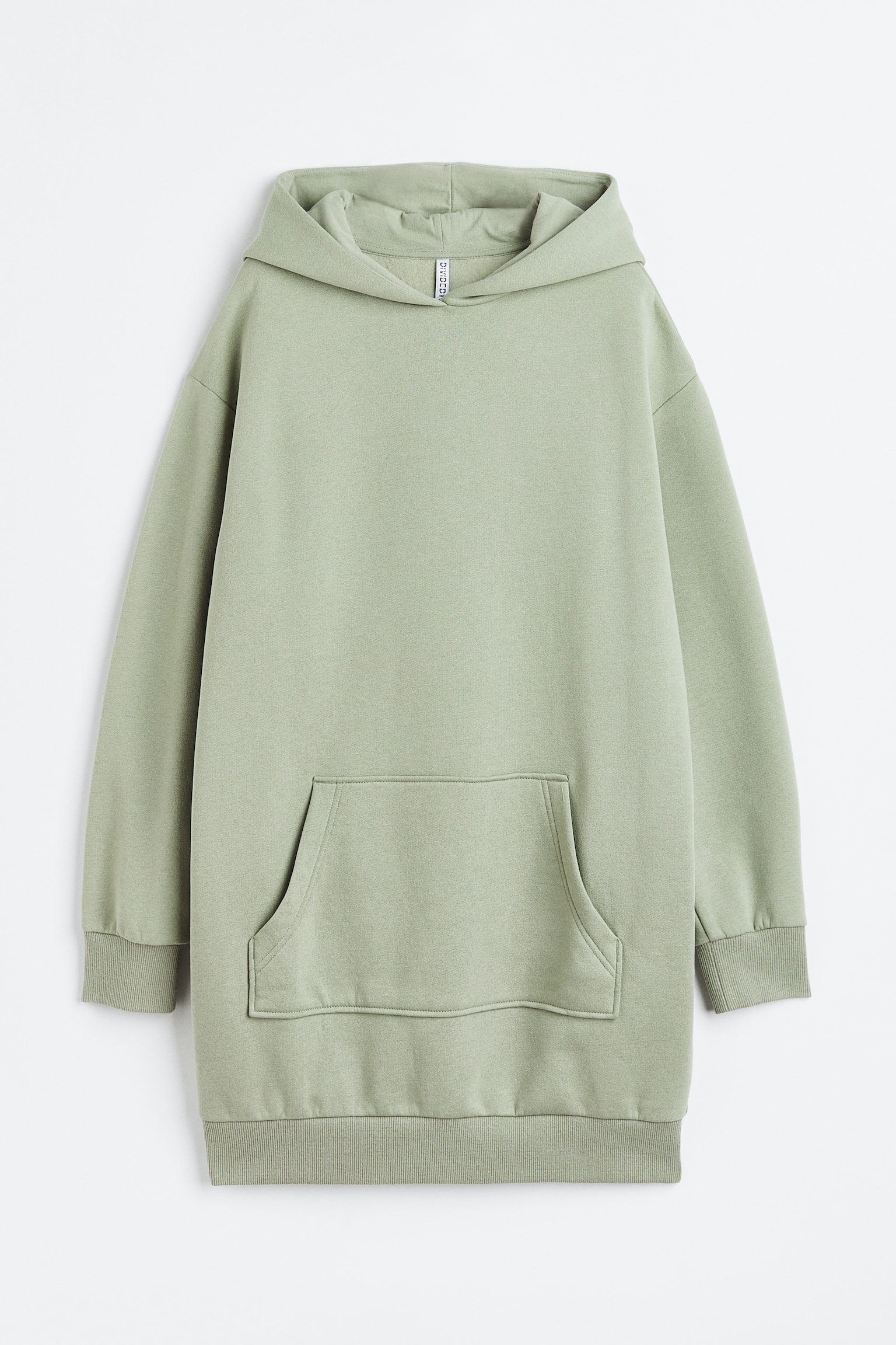 Hooded sweatshirt dress - Light khaki green/Dark grey/Dark grey/Black/Dusty pink - 1