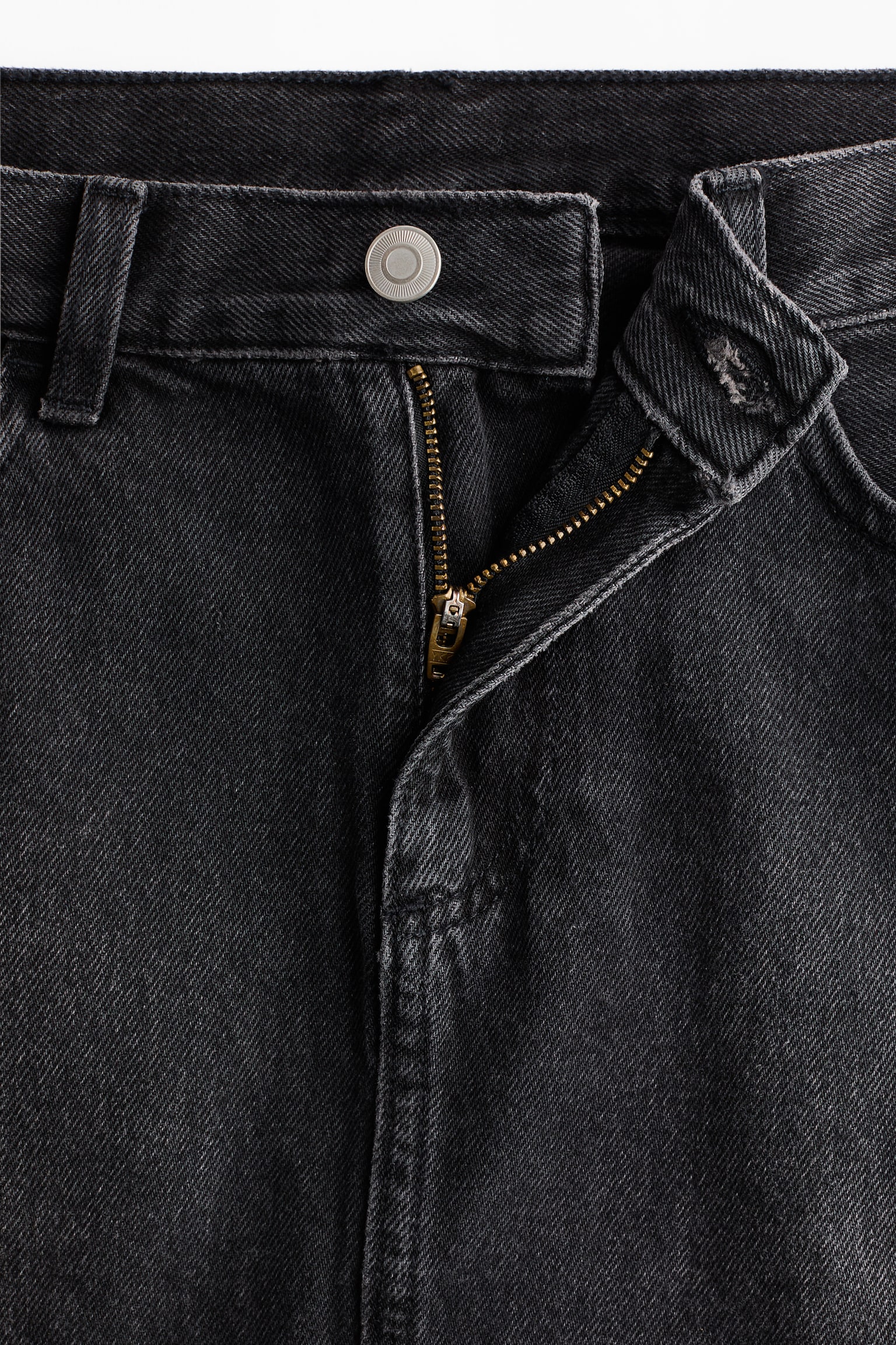 Short denim skirt - Washed black/Denim blue - 4