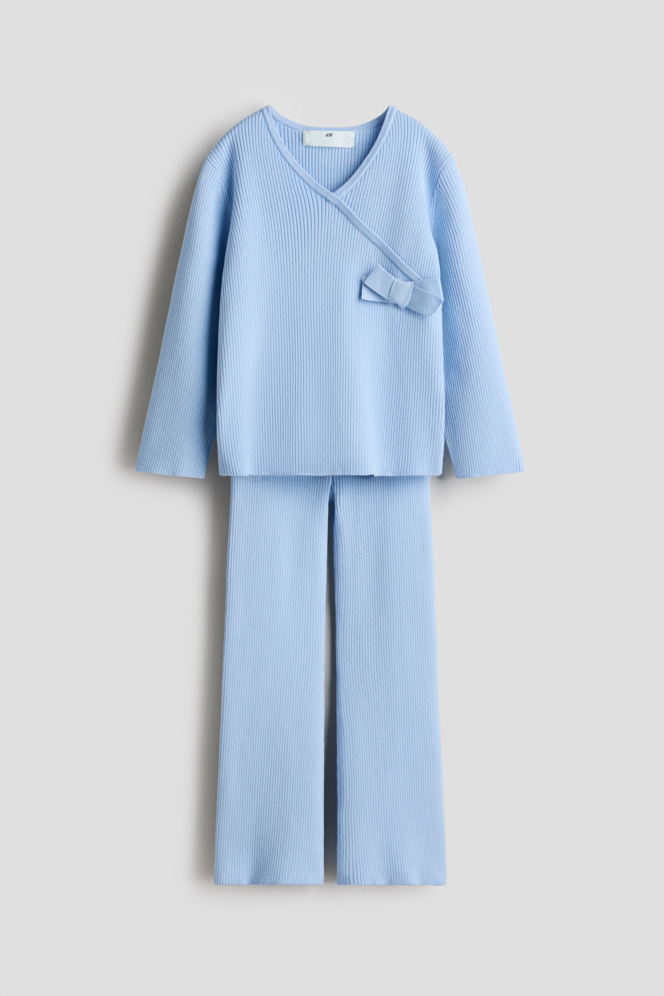 View larger image: 2-piece top and leggings set - Light blue - Kids | H&M SG 1