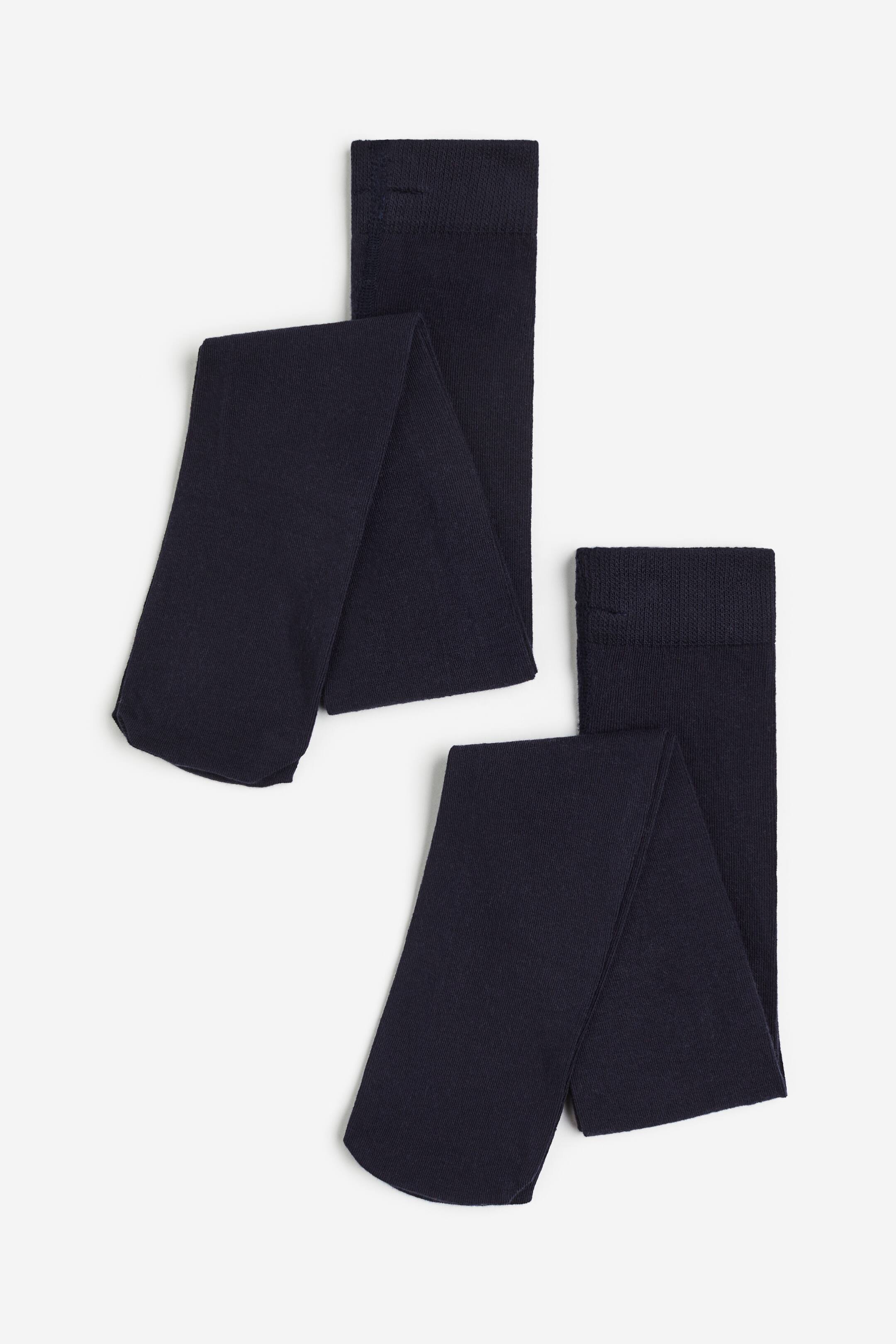 View larger image: 2-pack Fine-knit Tights - Navy blue - Kids | H&M US 1