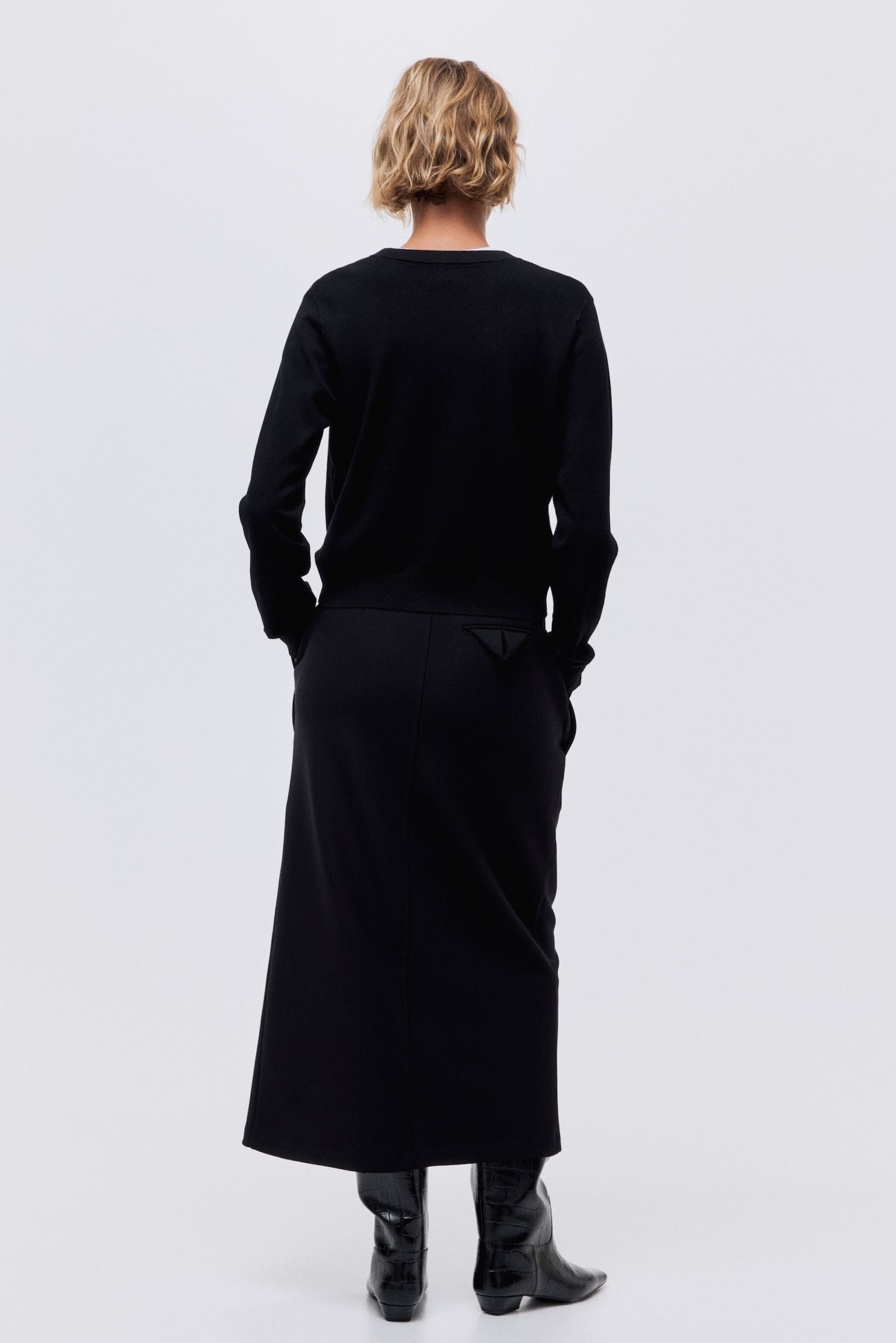 Fine-knit jumper - Black/Mole/Navy blue - 4